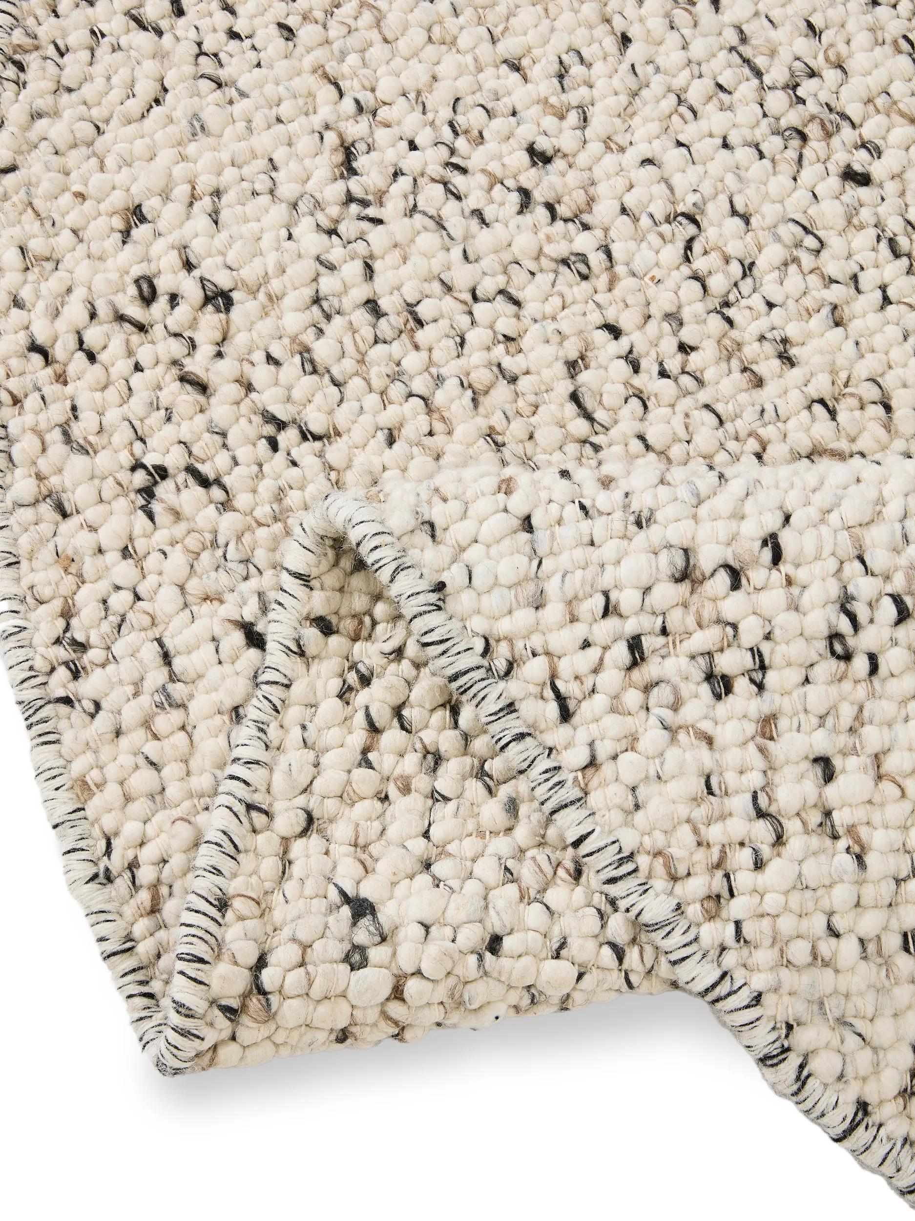 Parche para alfombra de lana blanco/negro