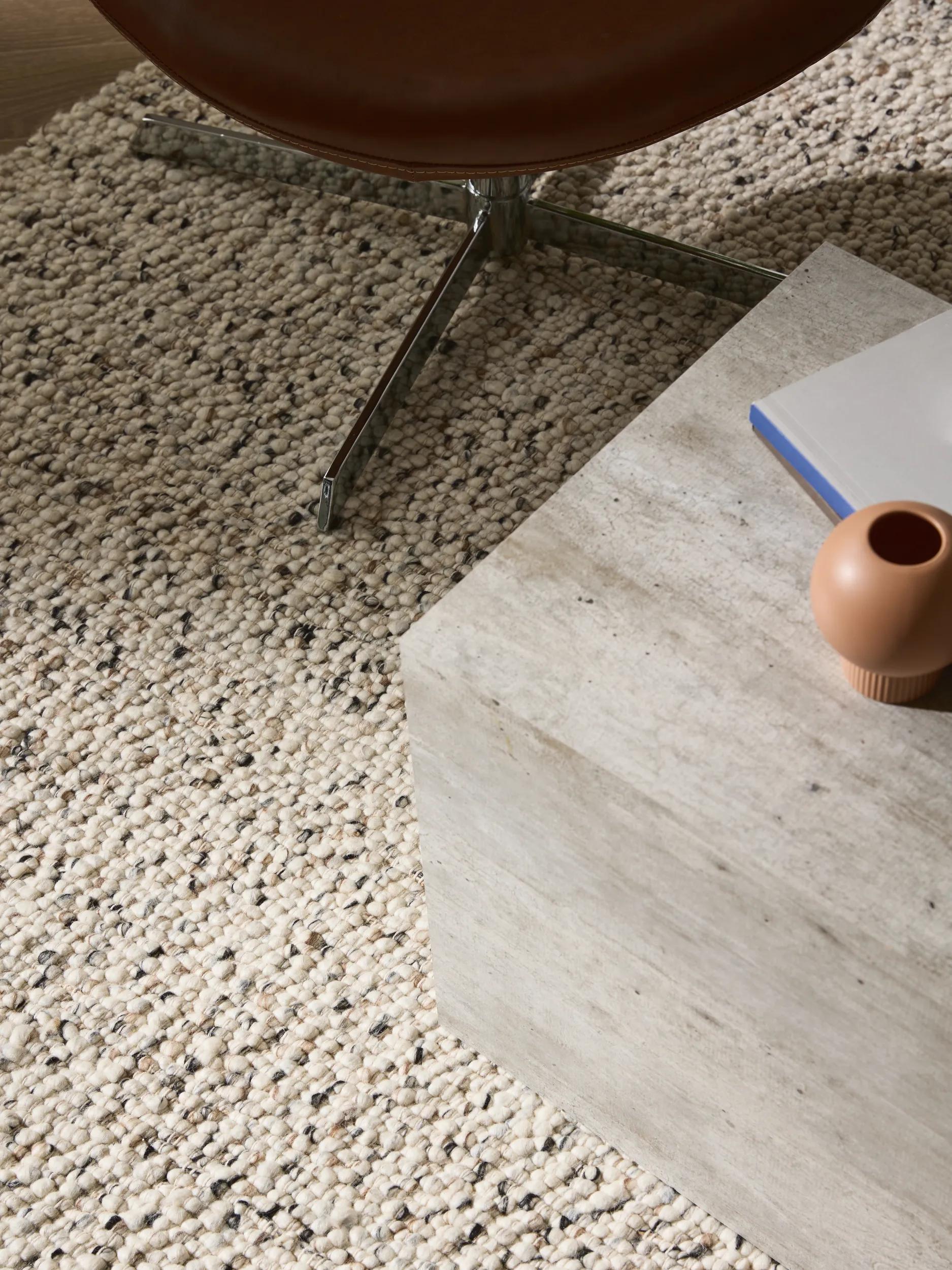 Wool Rug Patch White/Black