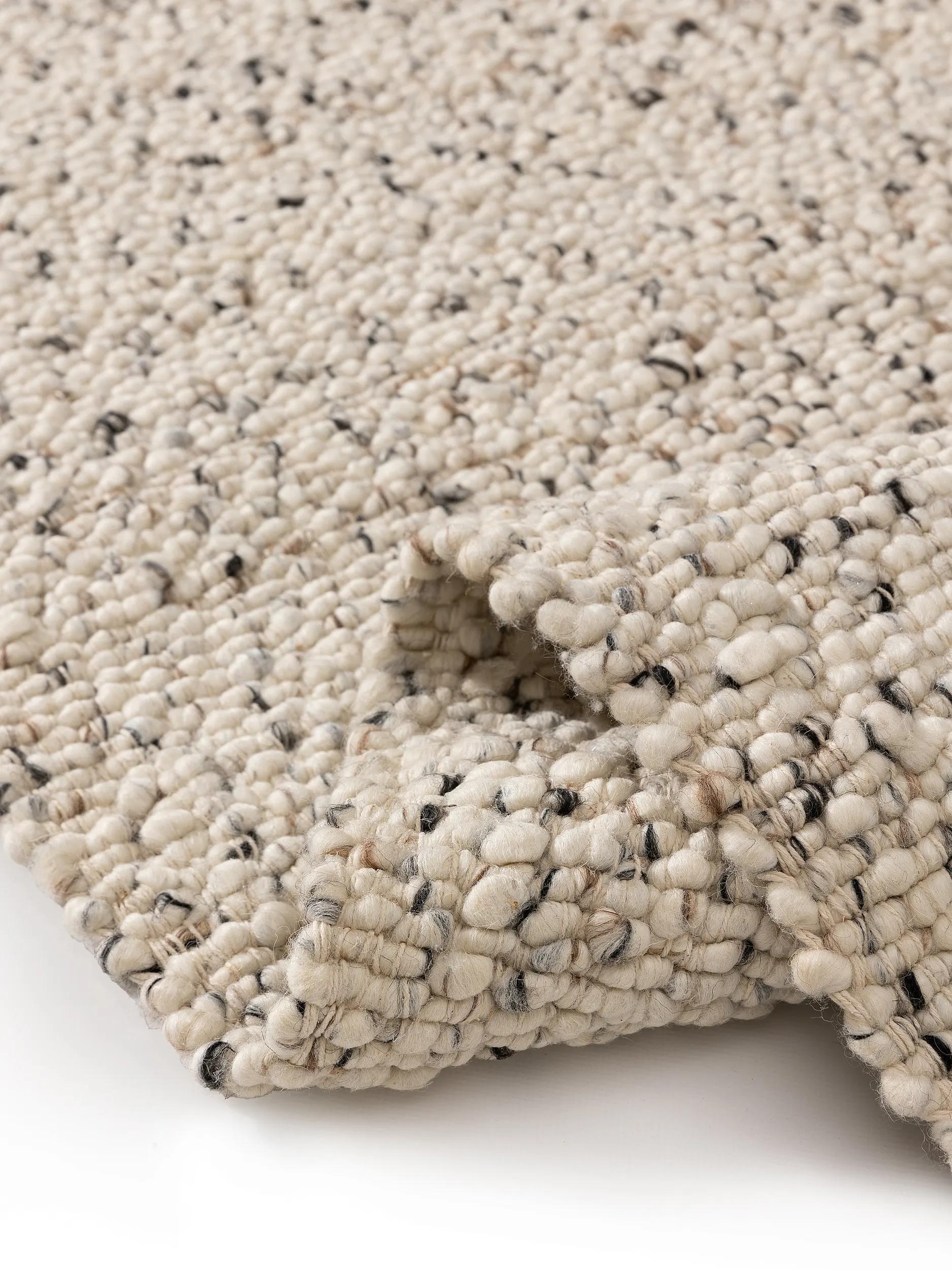 Wool Rug Patch White/Black