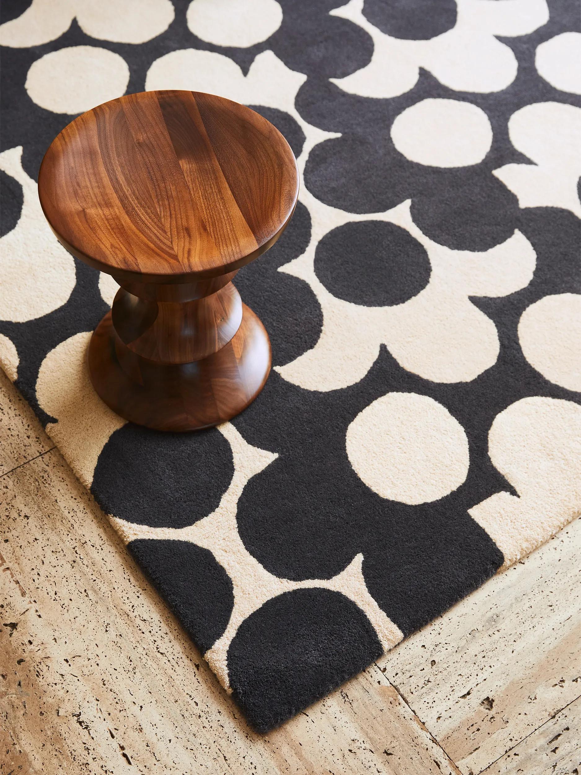 Wool Rug Puzzle Flower Multicolour