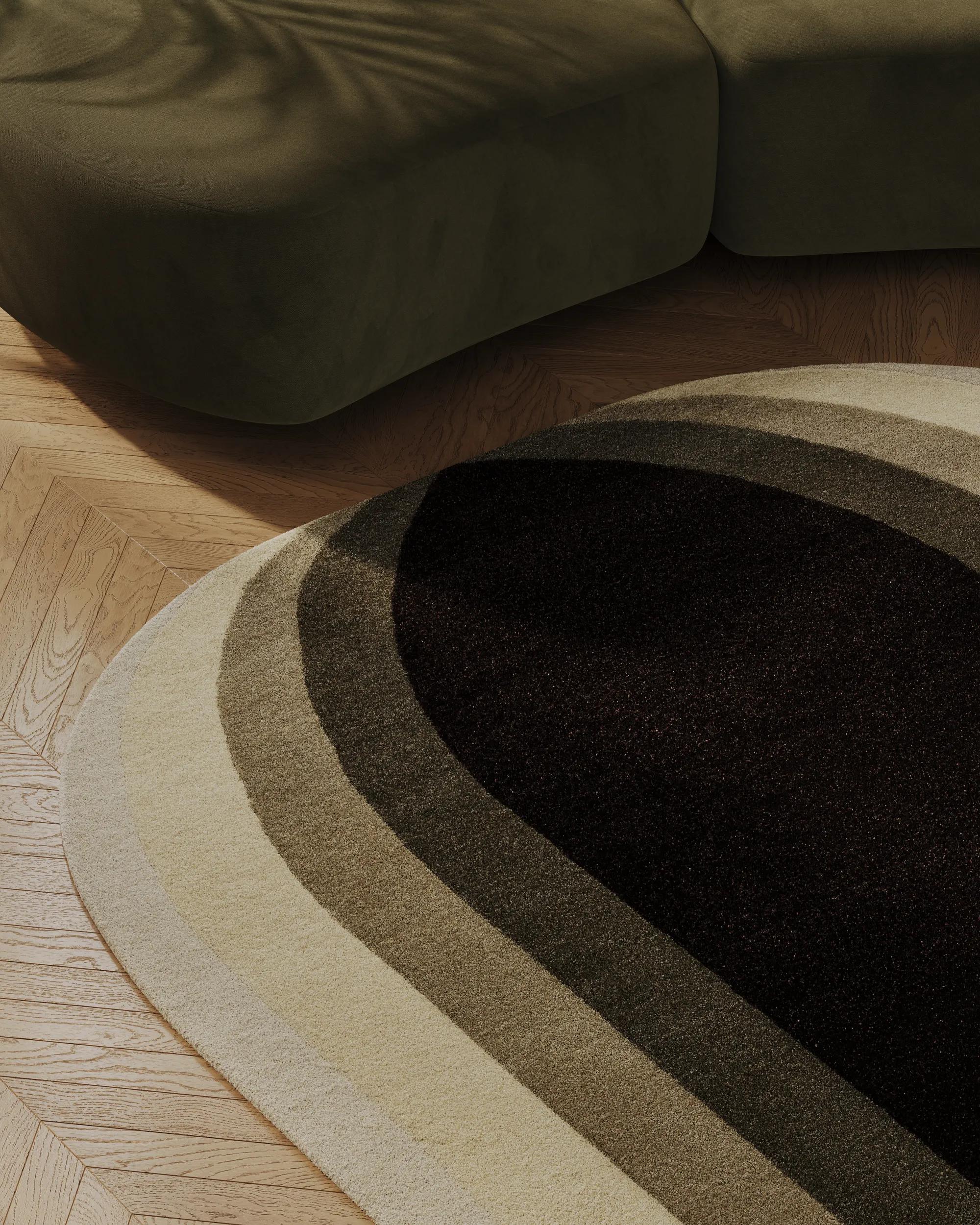 Alfombra de lana Quin verde