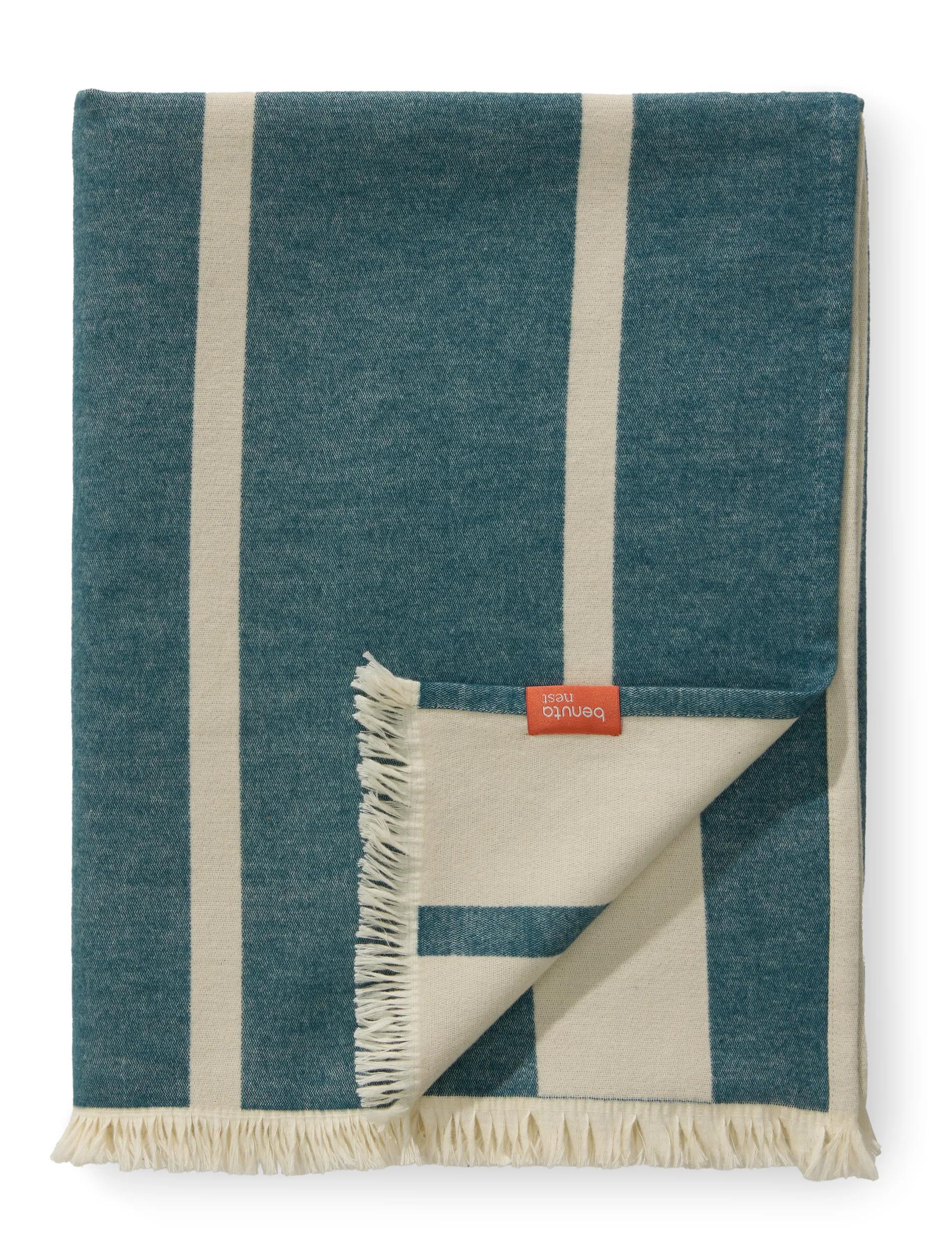 Cotton Blanket Reed Petrol