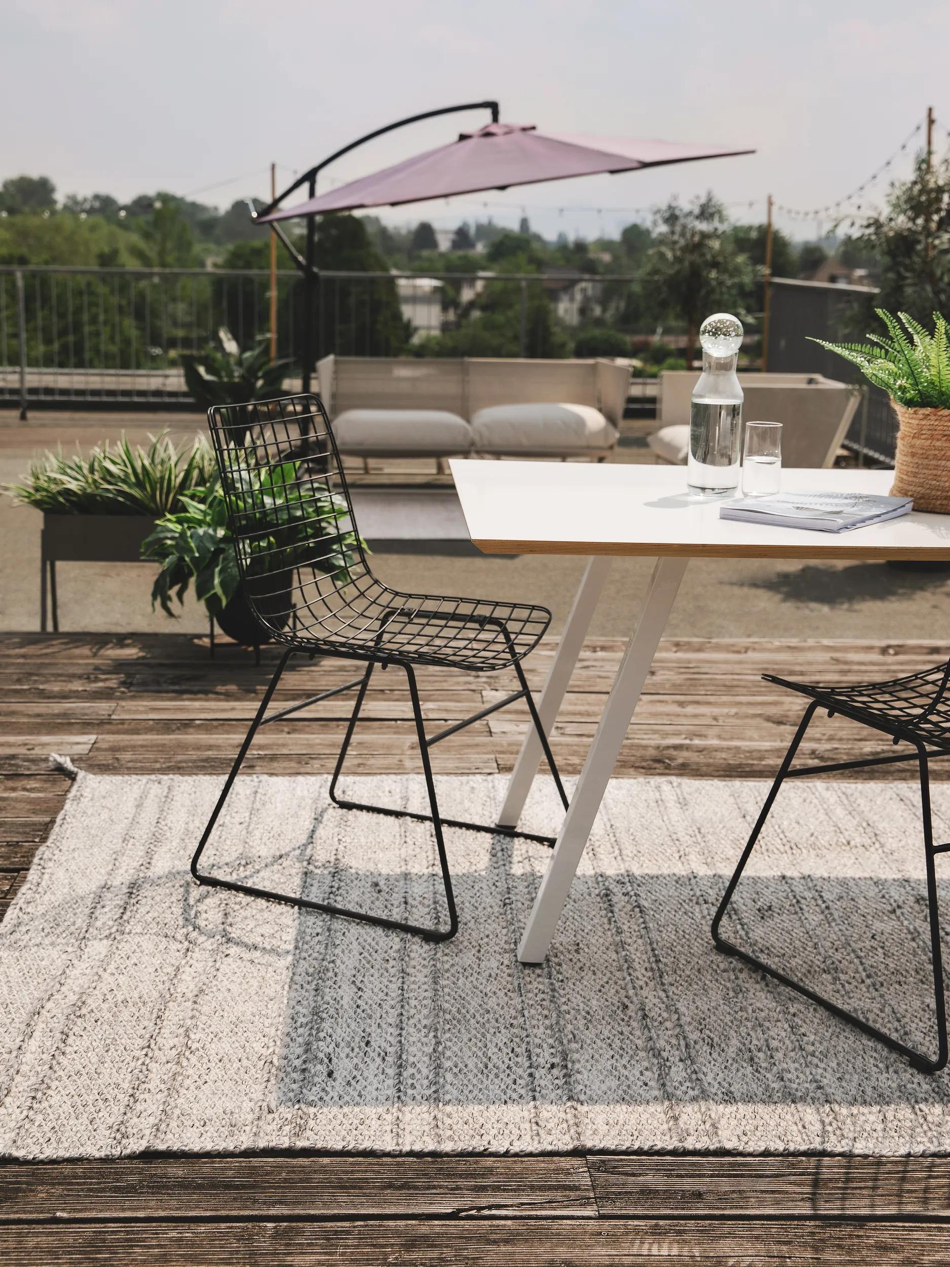 Alfombra hecha de material reciclado Rene Grey