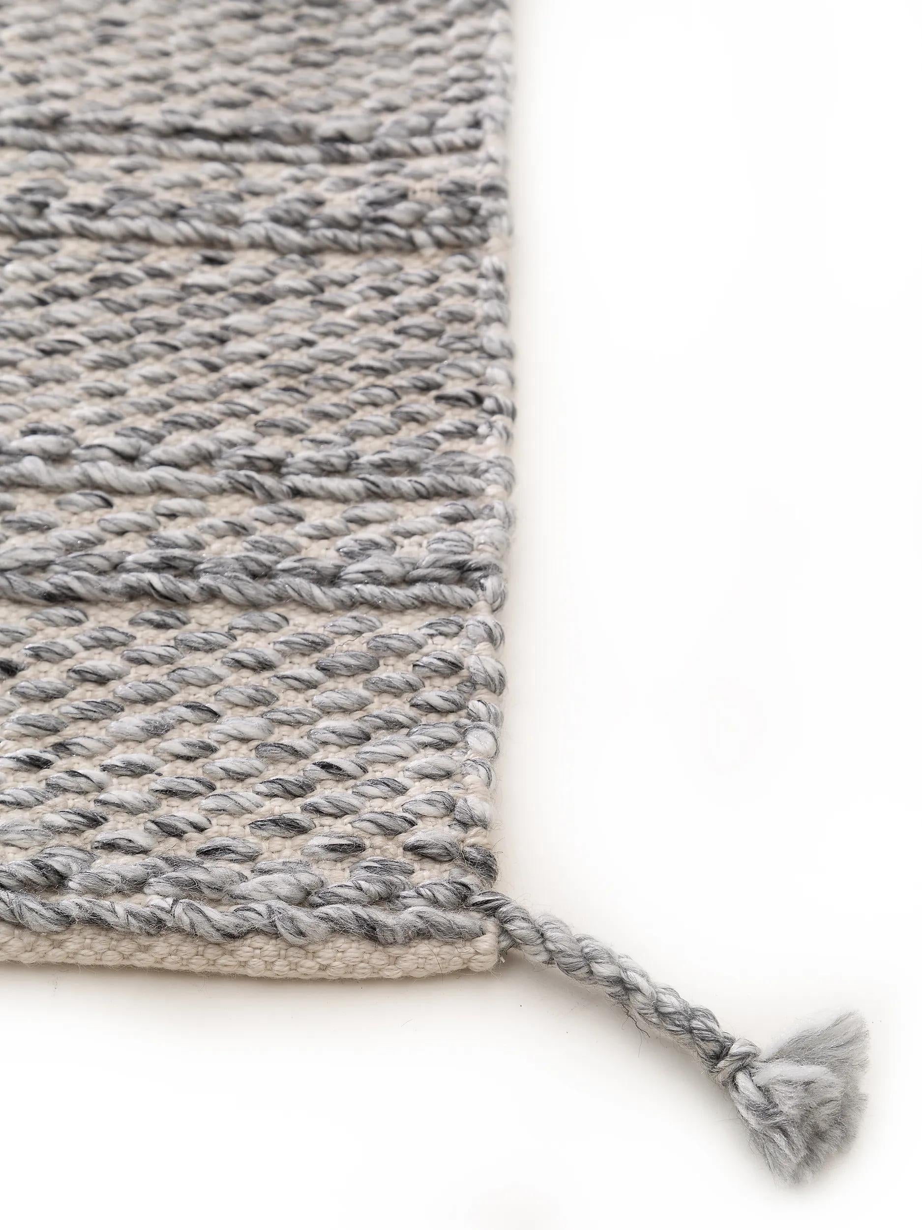 Alfombra hecha de material reciclado Rene Grey