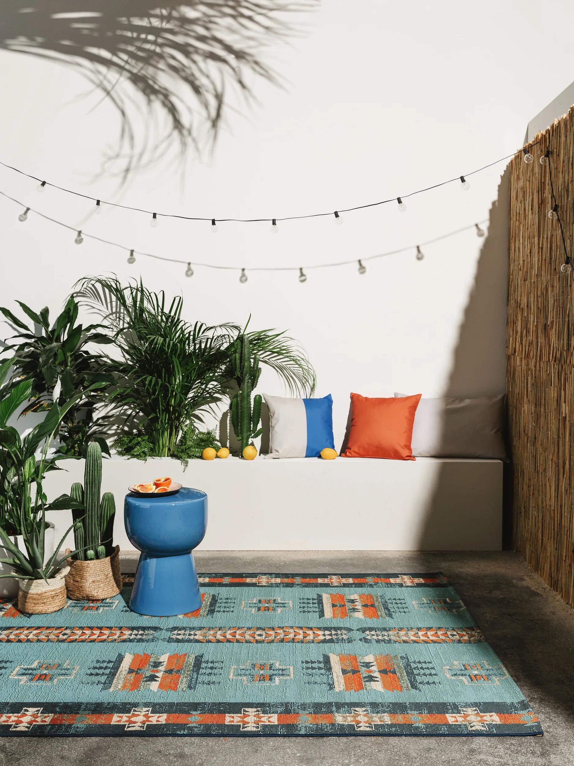 In- & Outdoor Rug Ria Multicolour/Blue