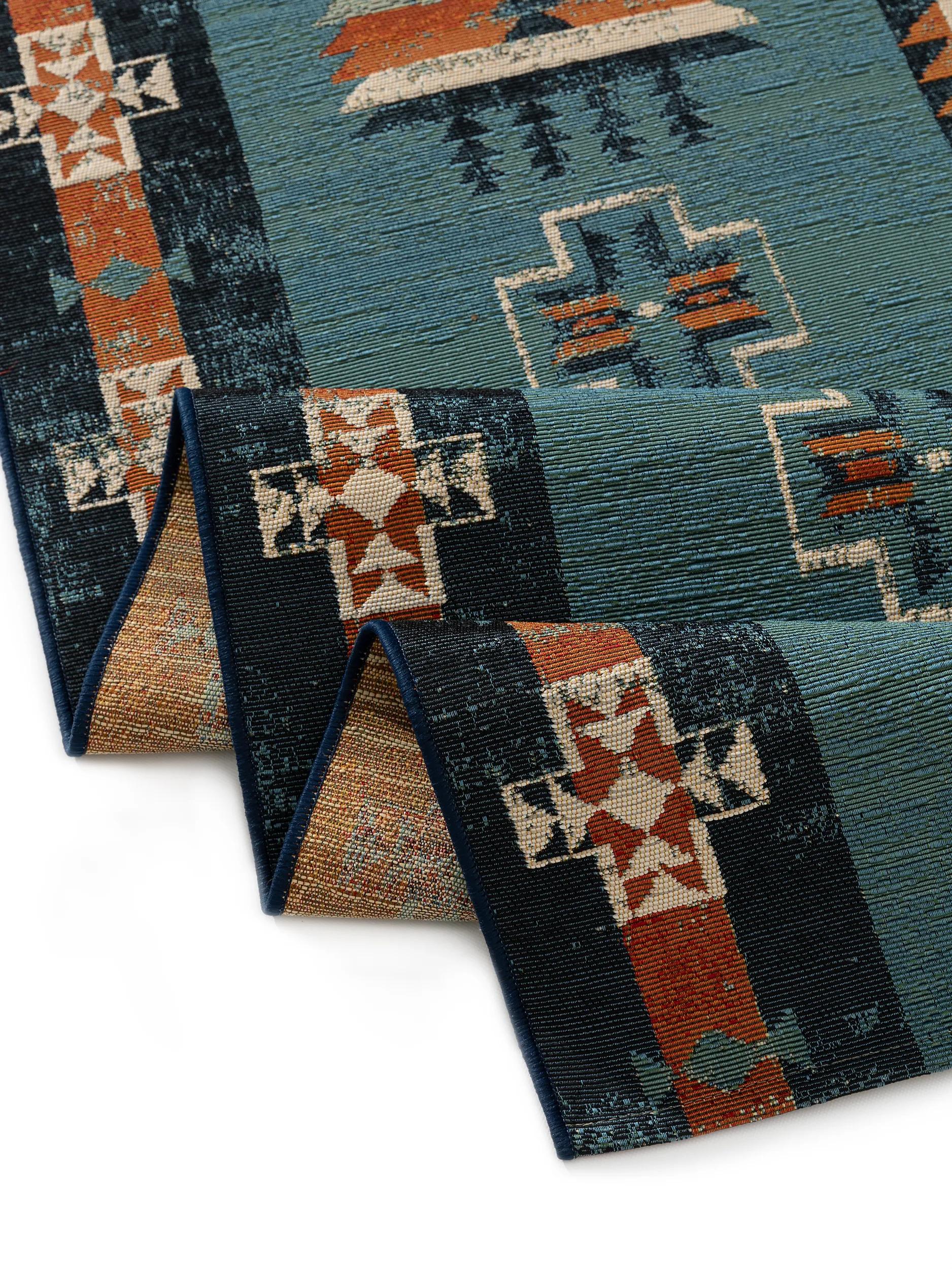 In- & Outdoor Rug Ria Multicolour/Blue