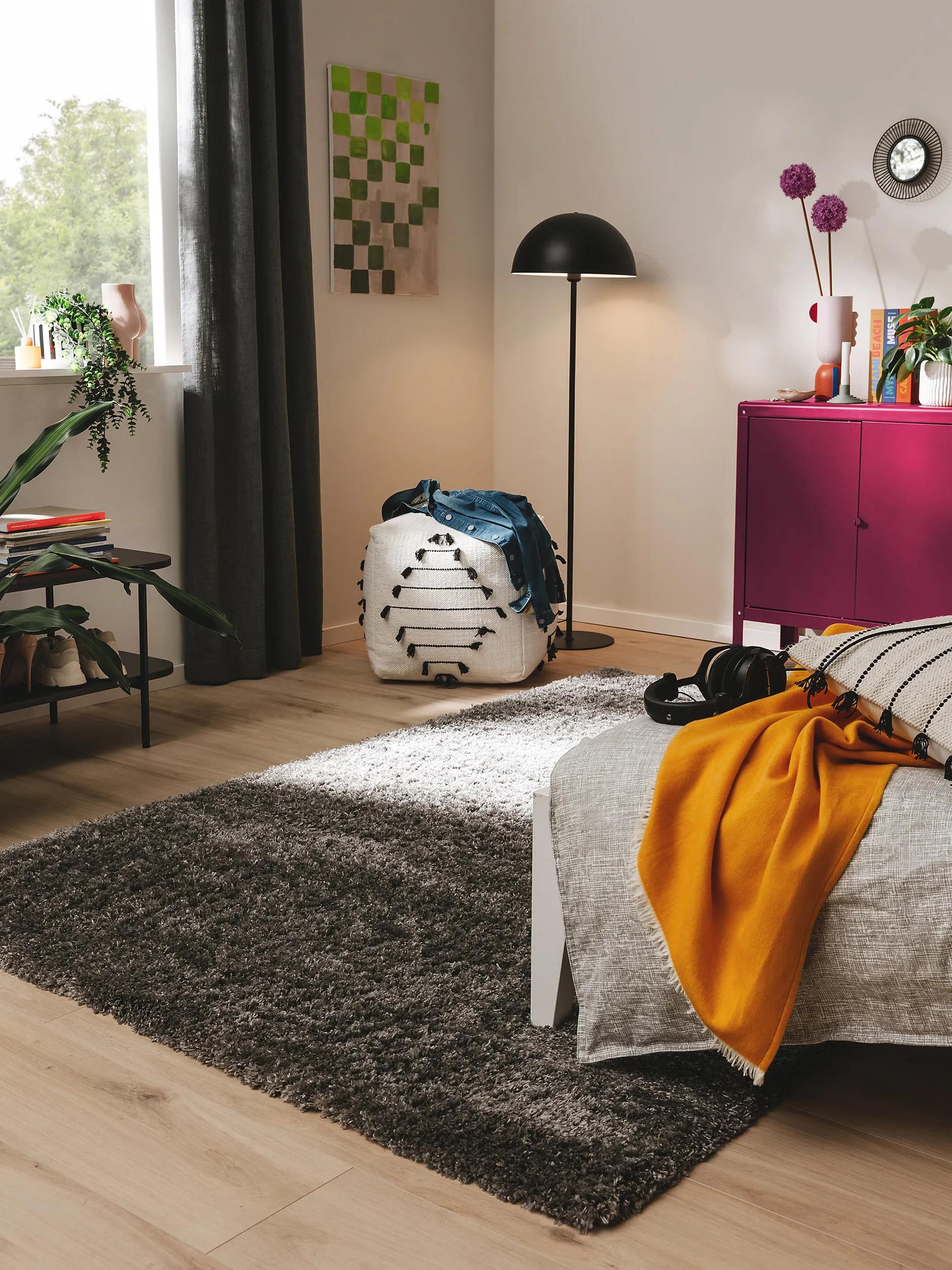 Shaggy rug Ricky Charcoal