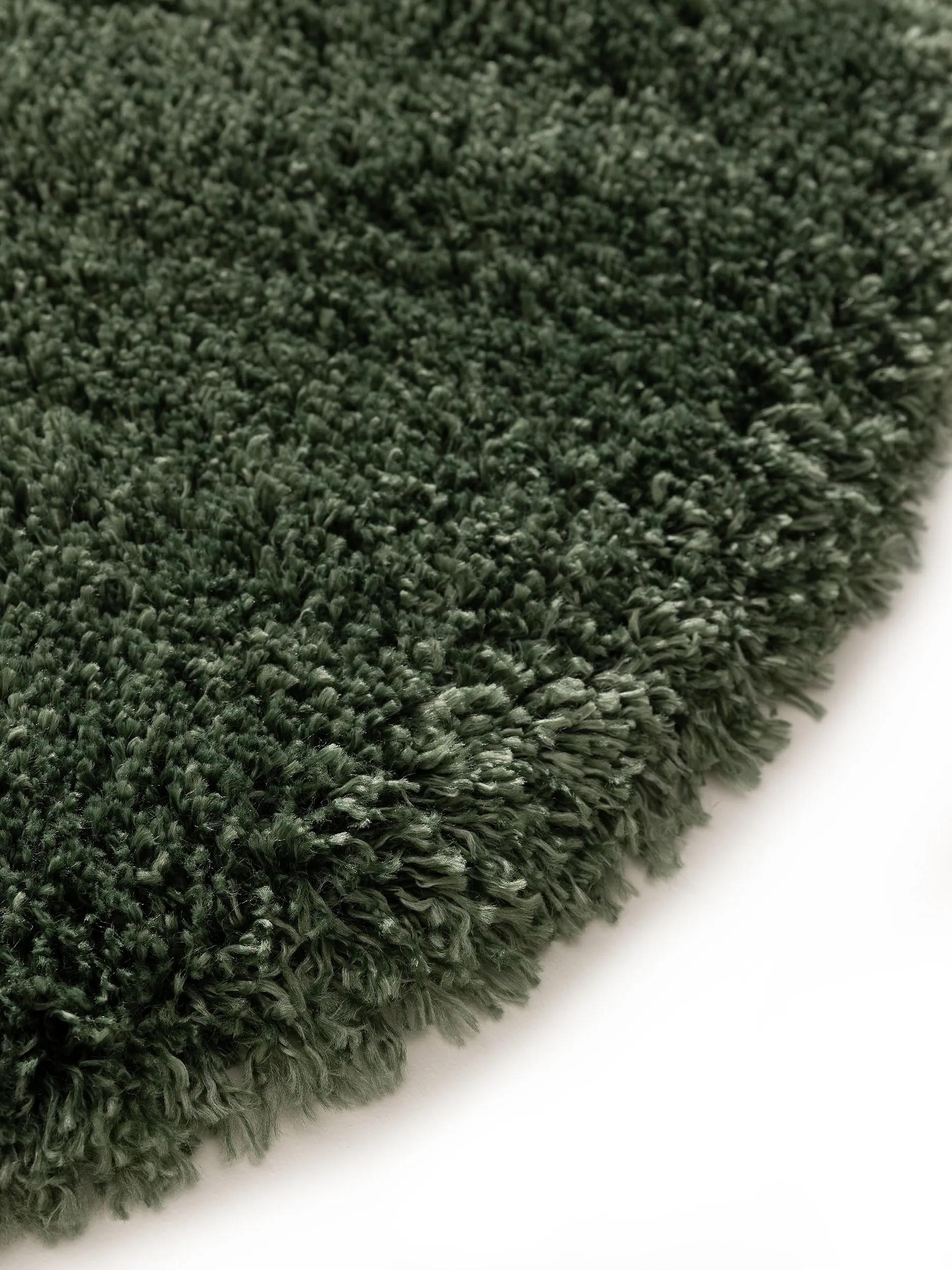 Shaggy Round Rug Ricky Green