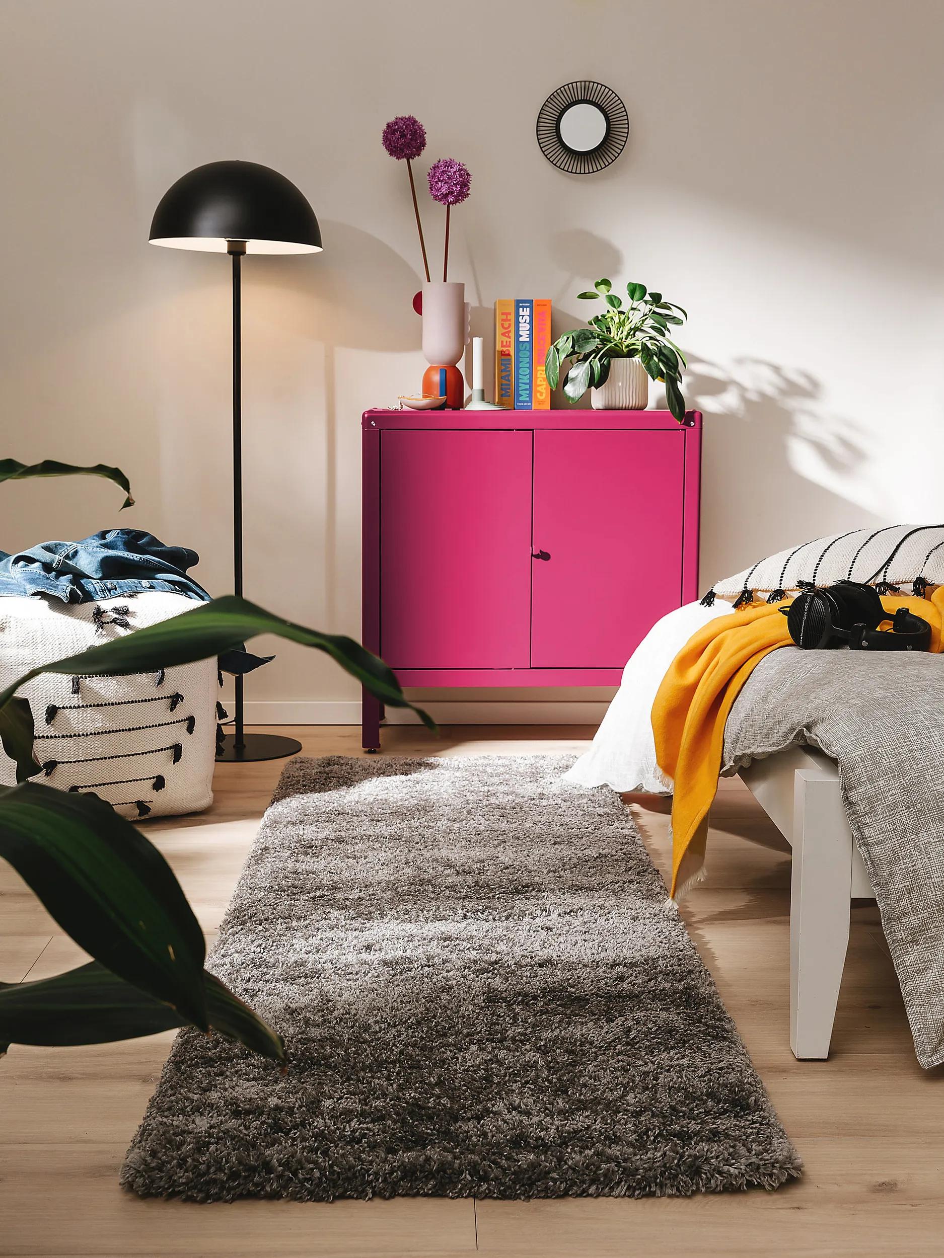 Shaggy rug Ricky Charcoal