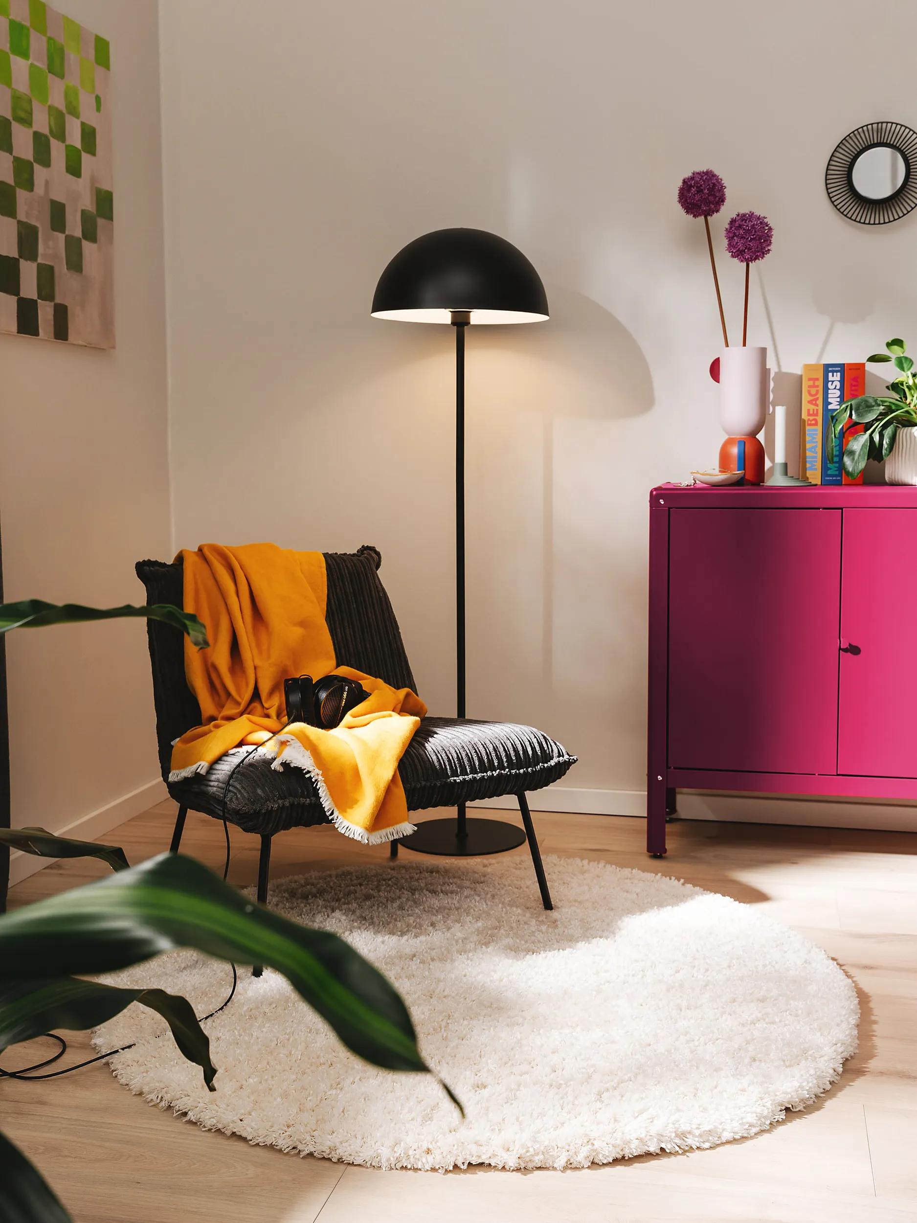 Shaggy Round Rug Ricky Cream