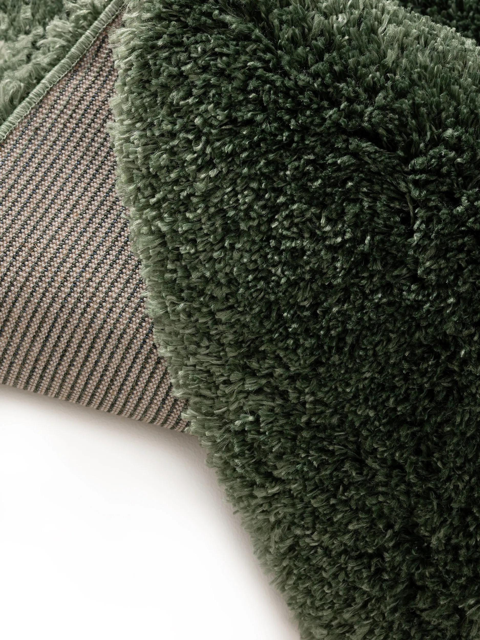 Shaggy Round Rug Ricky Green