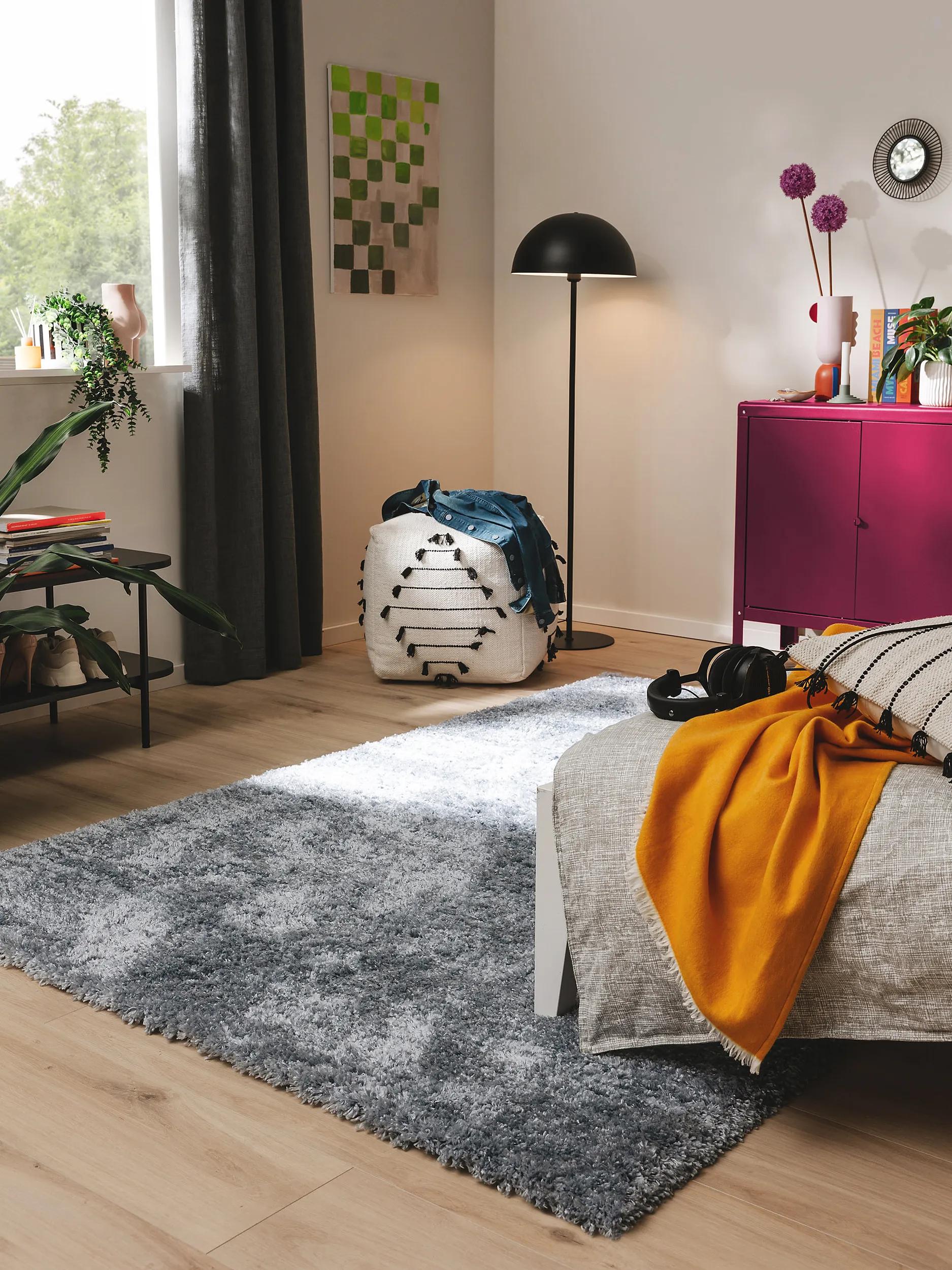 Shaggy rug Ricky Blue