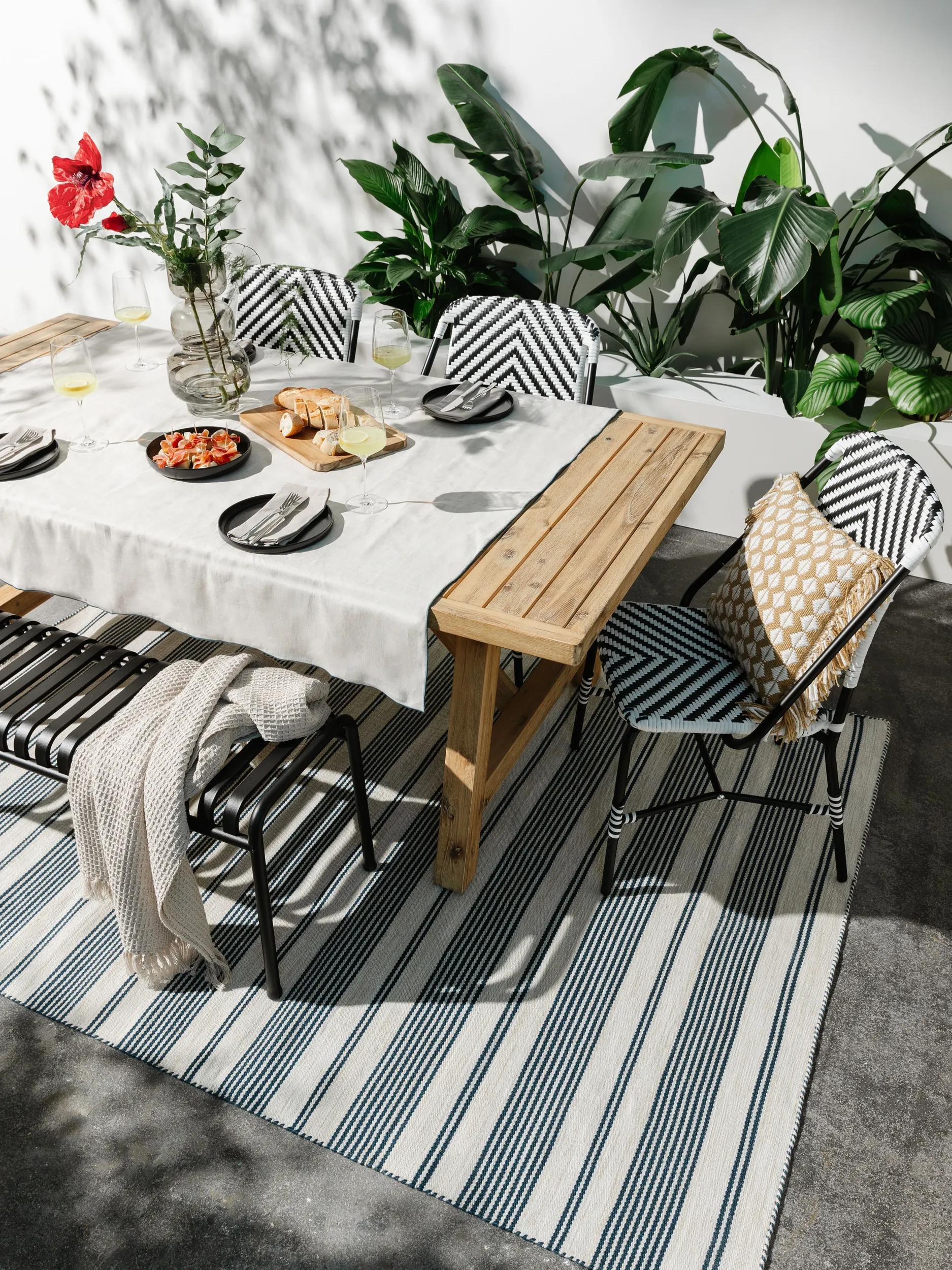 In- & Outdoor Rug Rida Beige/Blue