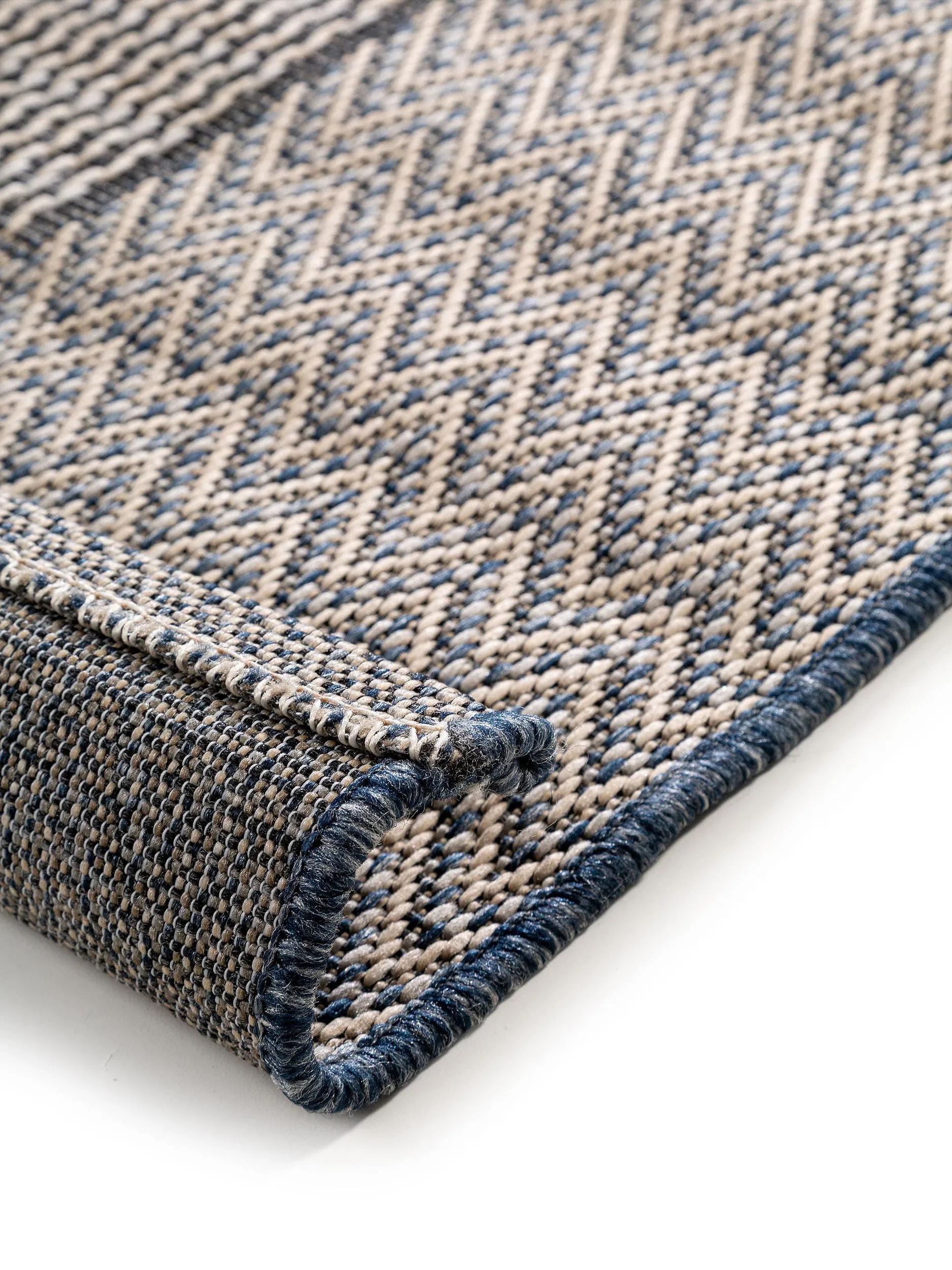 Alfombra de interior y exterior River Beige/Azul