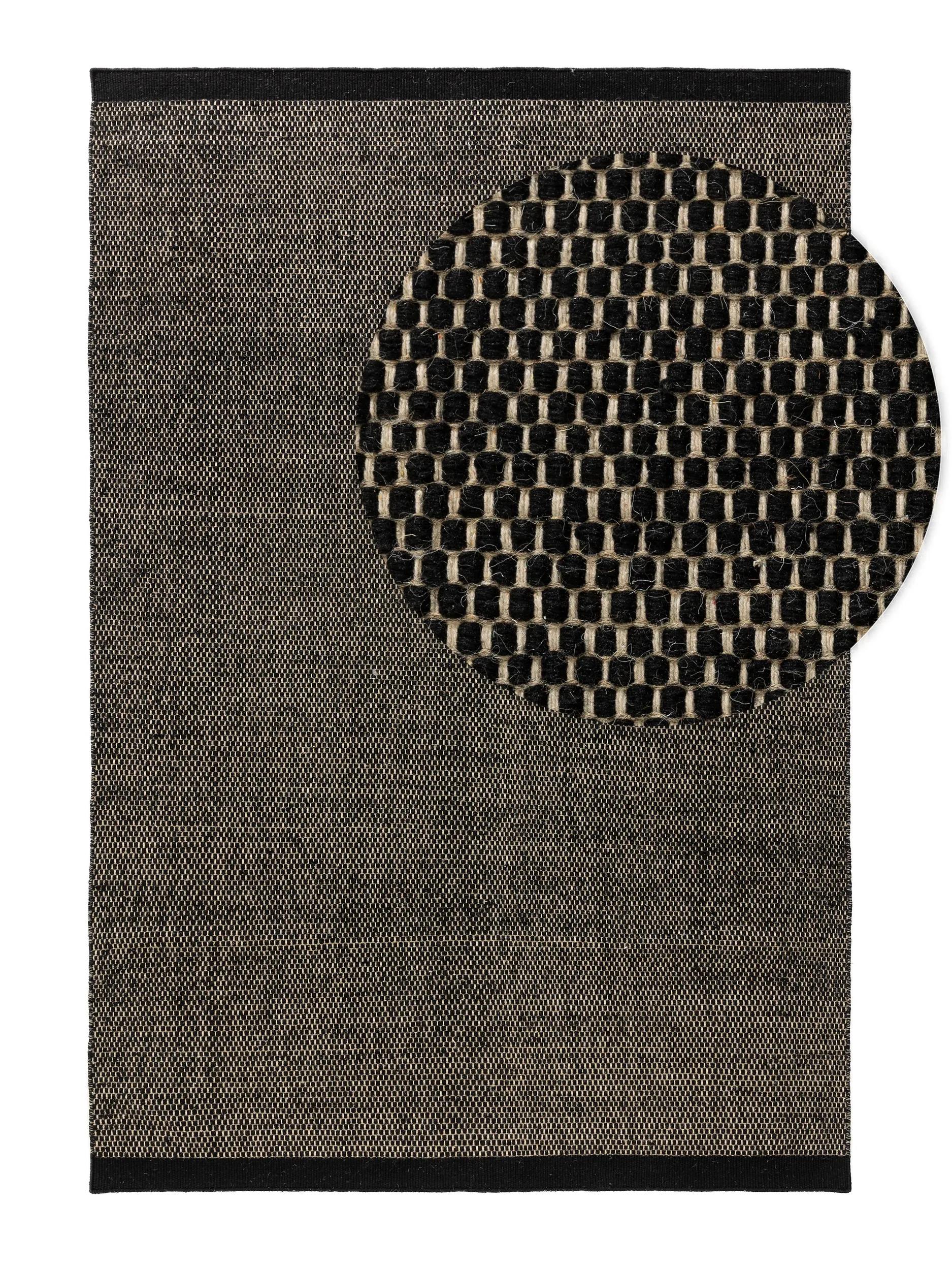 Wool Rug Rocco Black/White