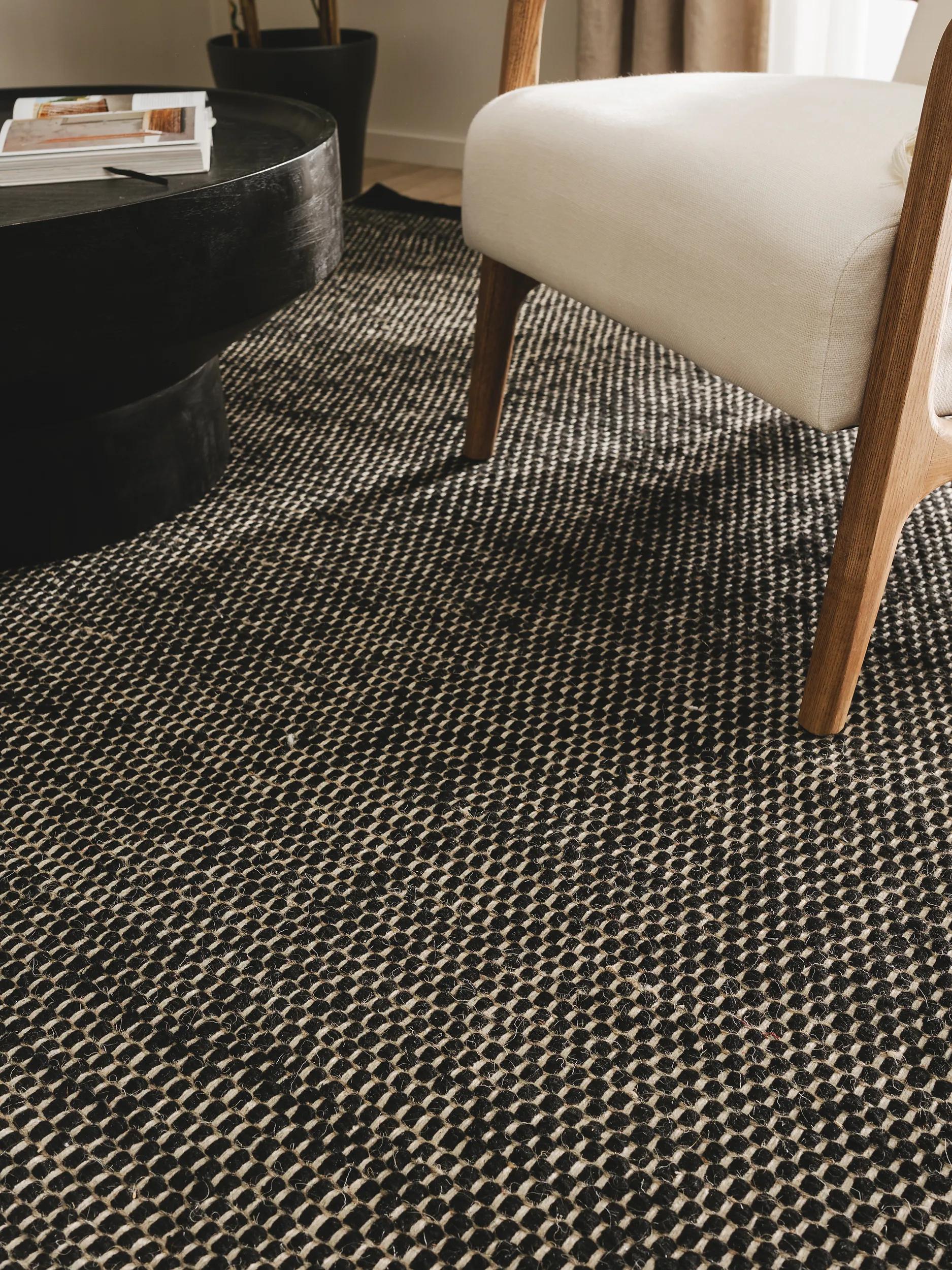 Wool Rug Rocco Black/White