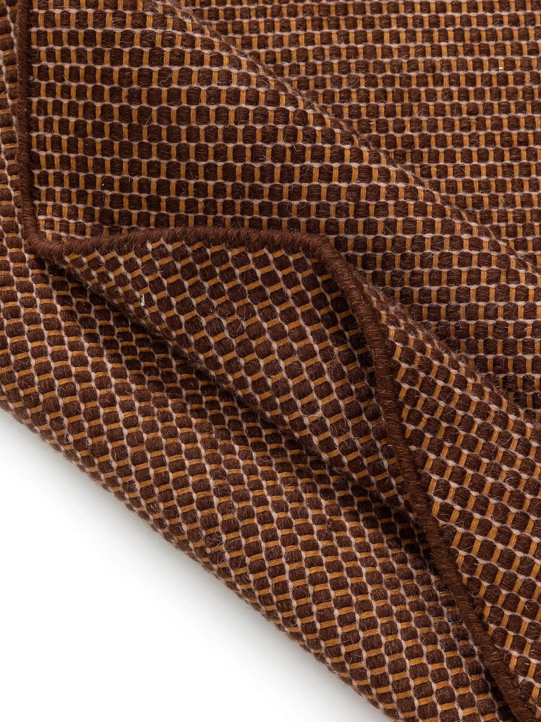 Round Wool Rug Rocco Brown