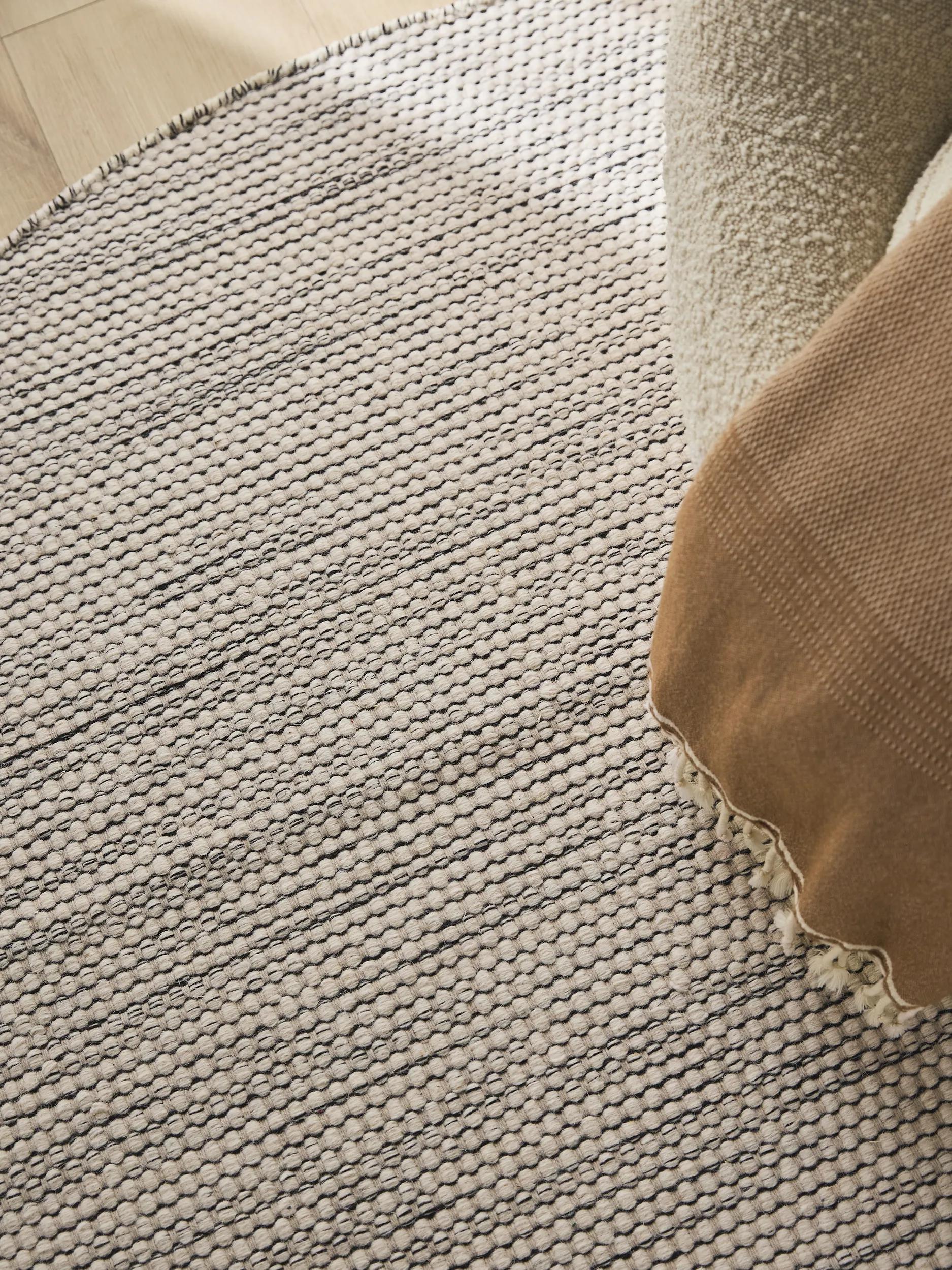 Wool Rug Rocco Beige/Black