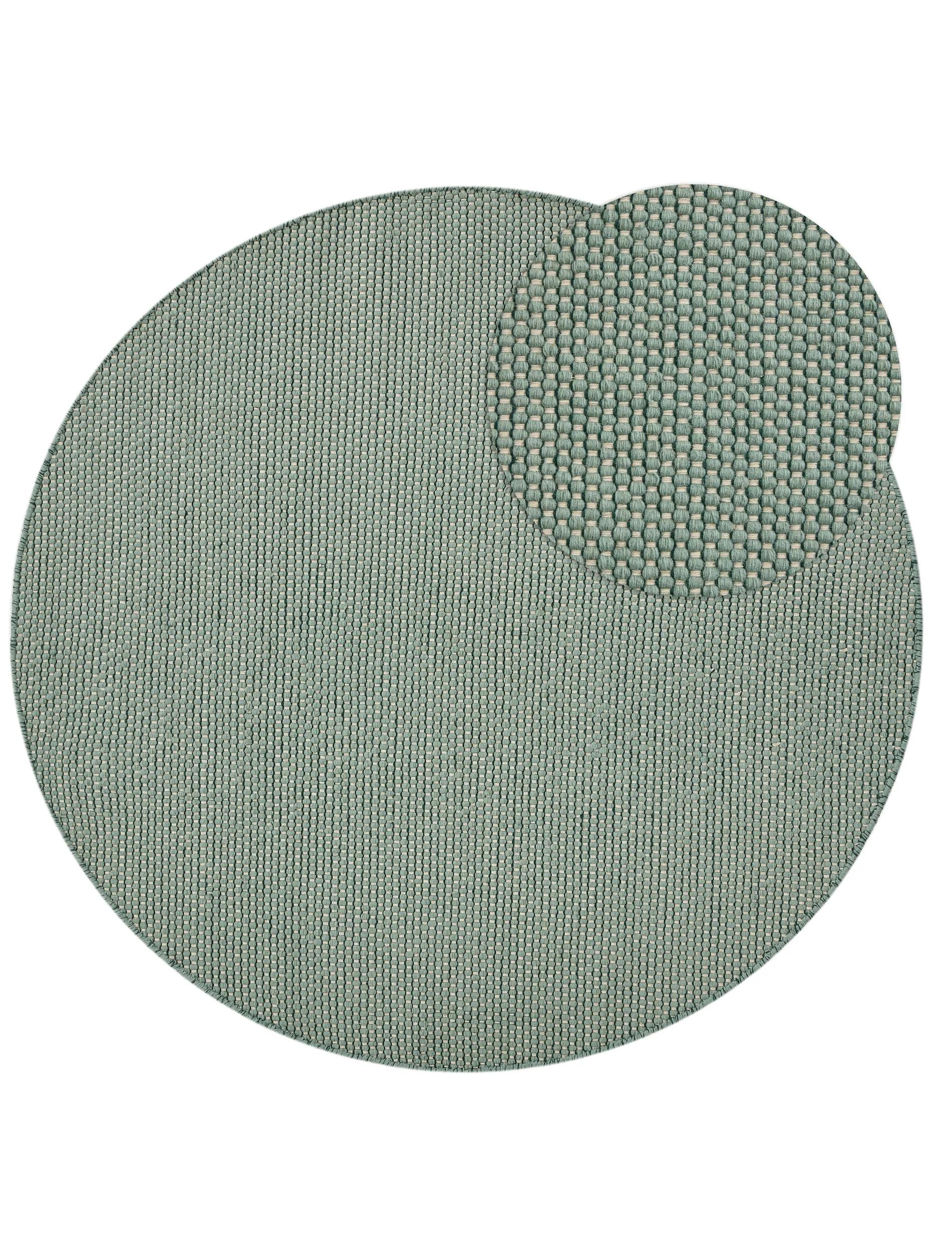 Round Wool Rug Rocco Green