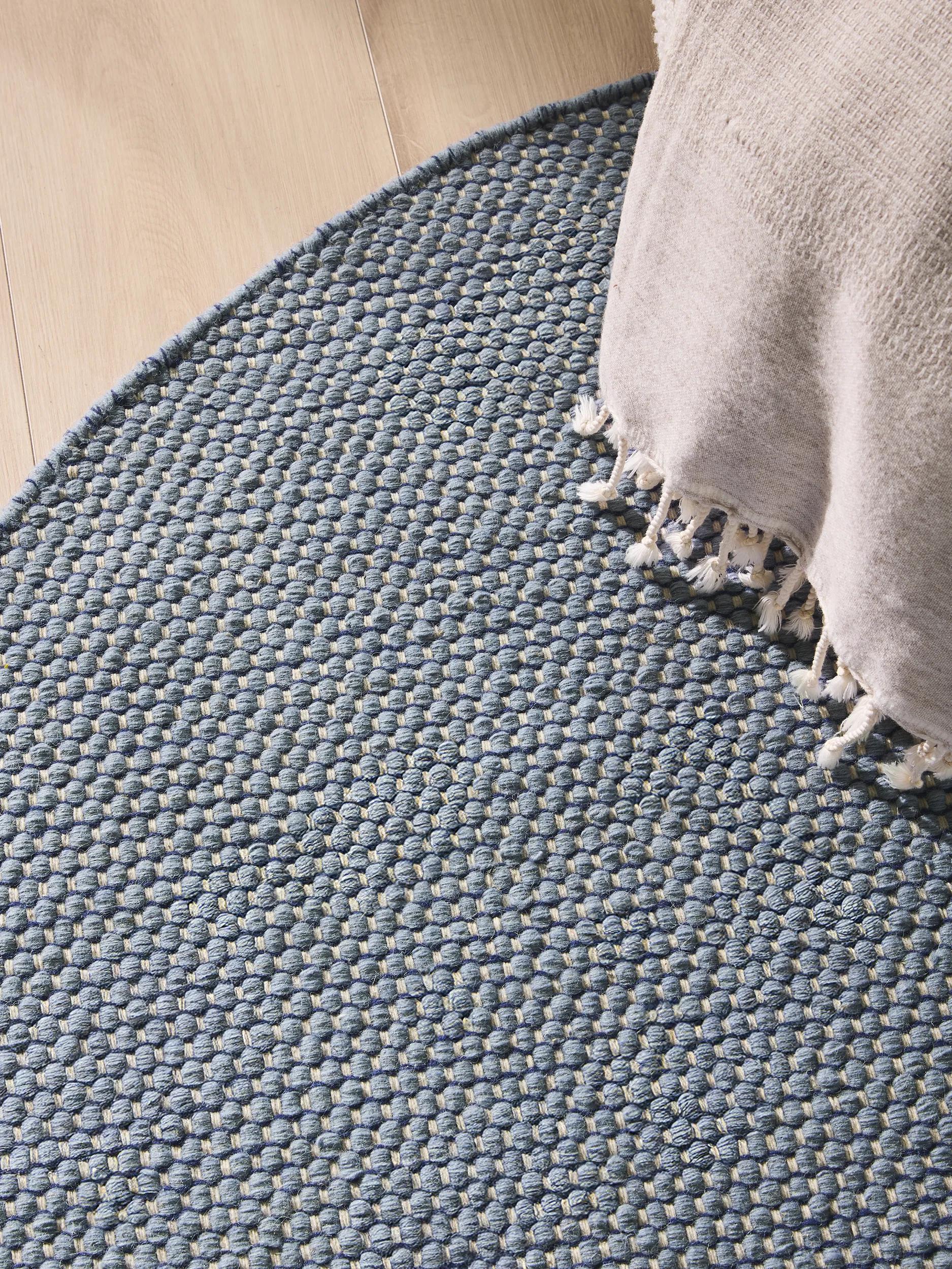 Round Wool Rug Rocco Blue