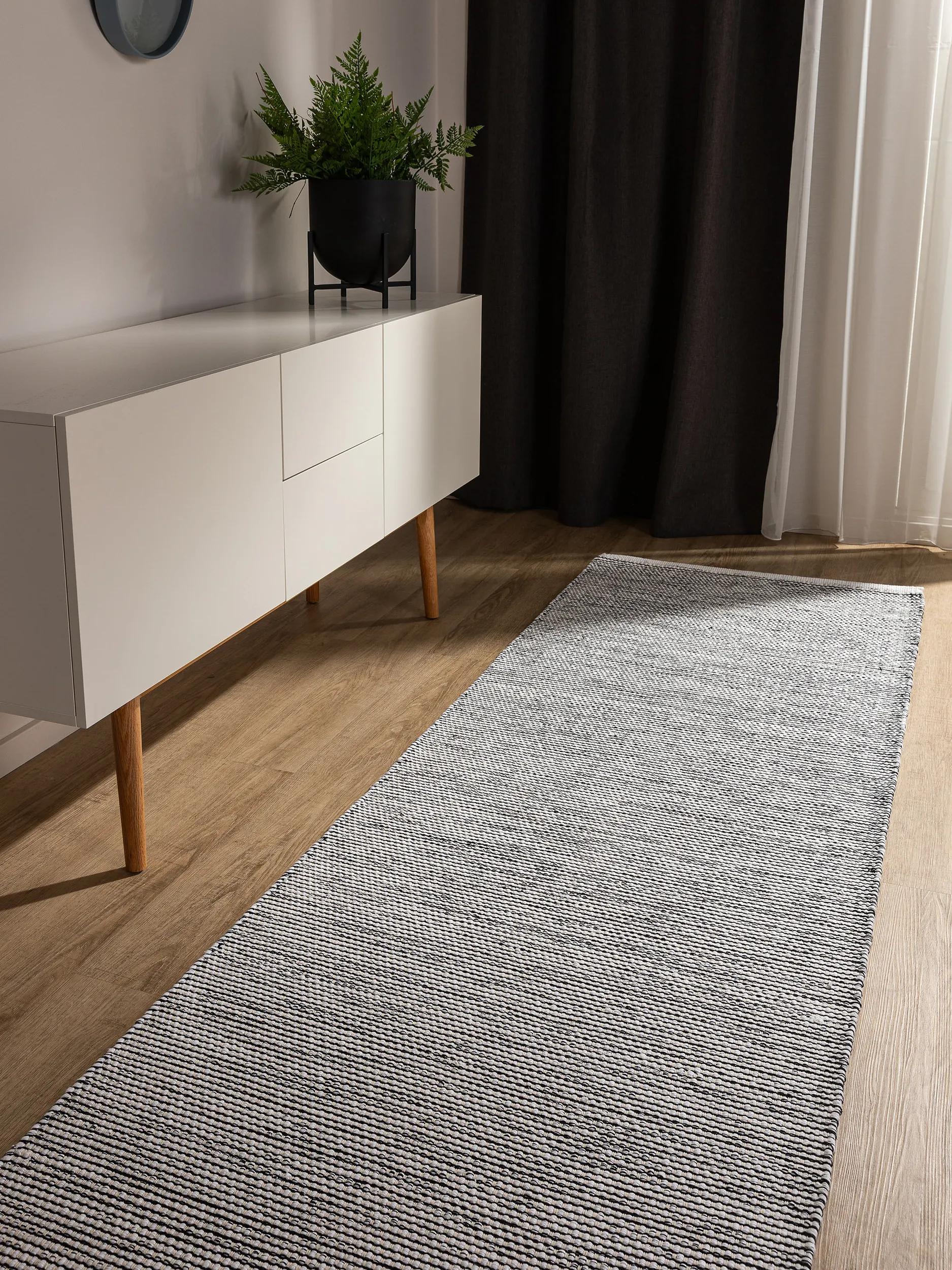 Cotton Rug Ron Beige/Black