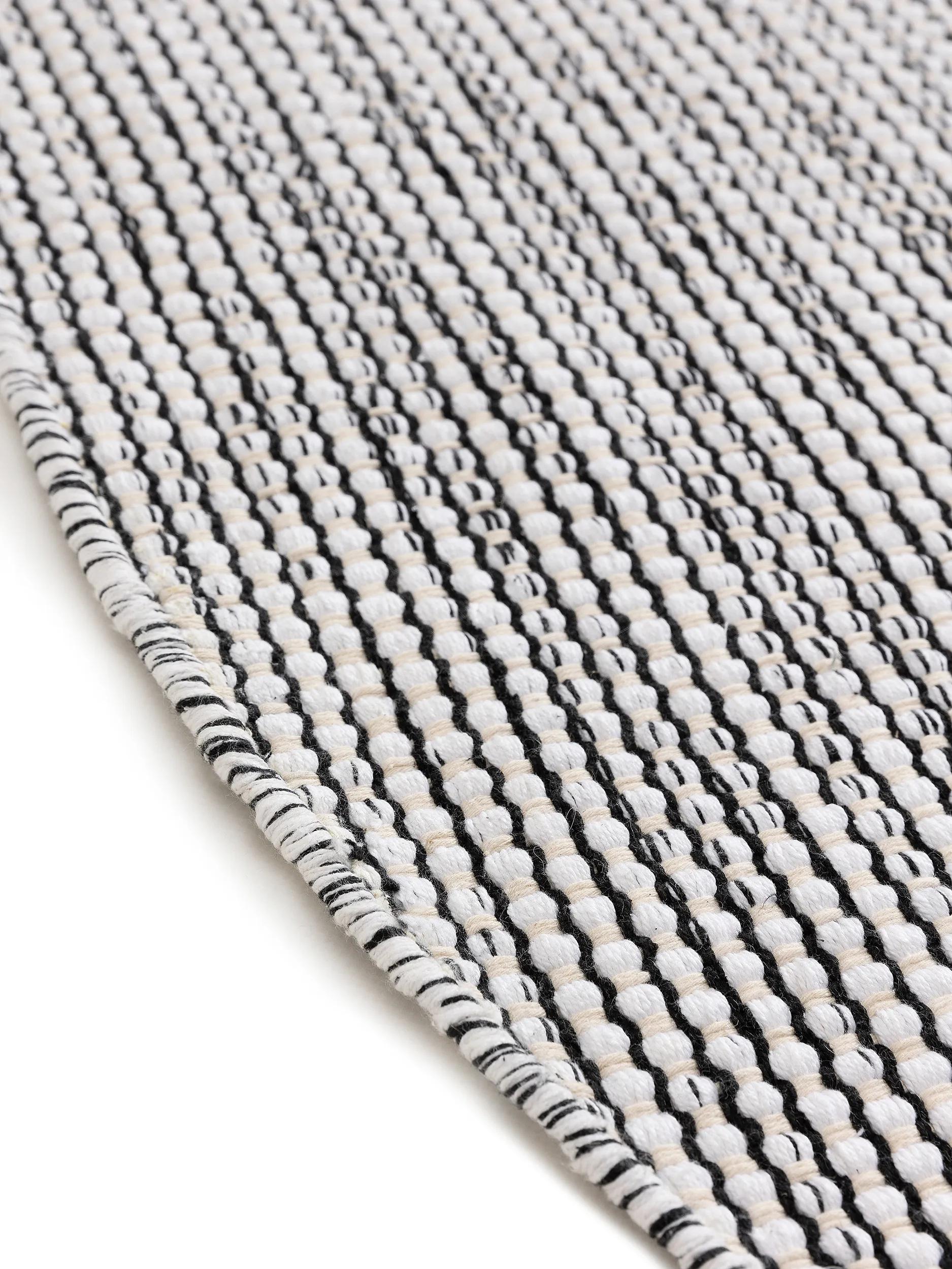 Cotton Rug Ron Beige/Black