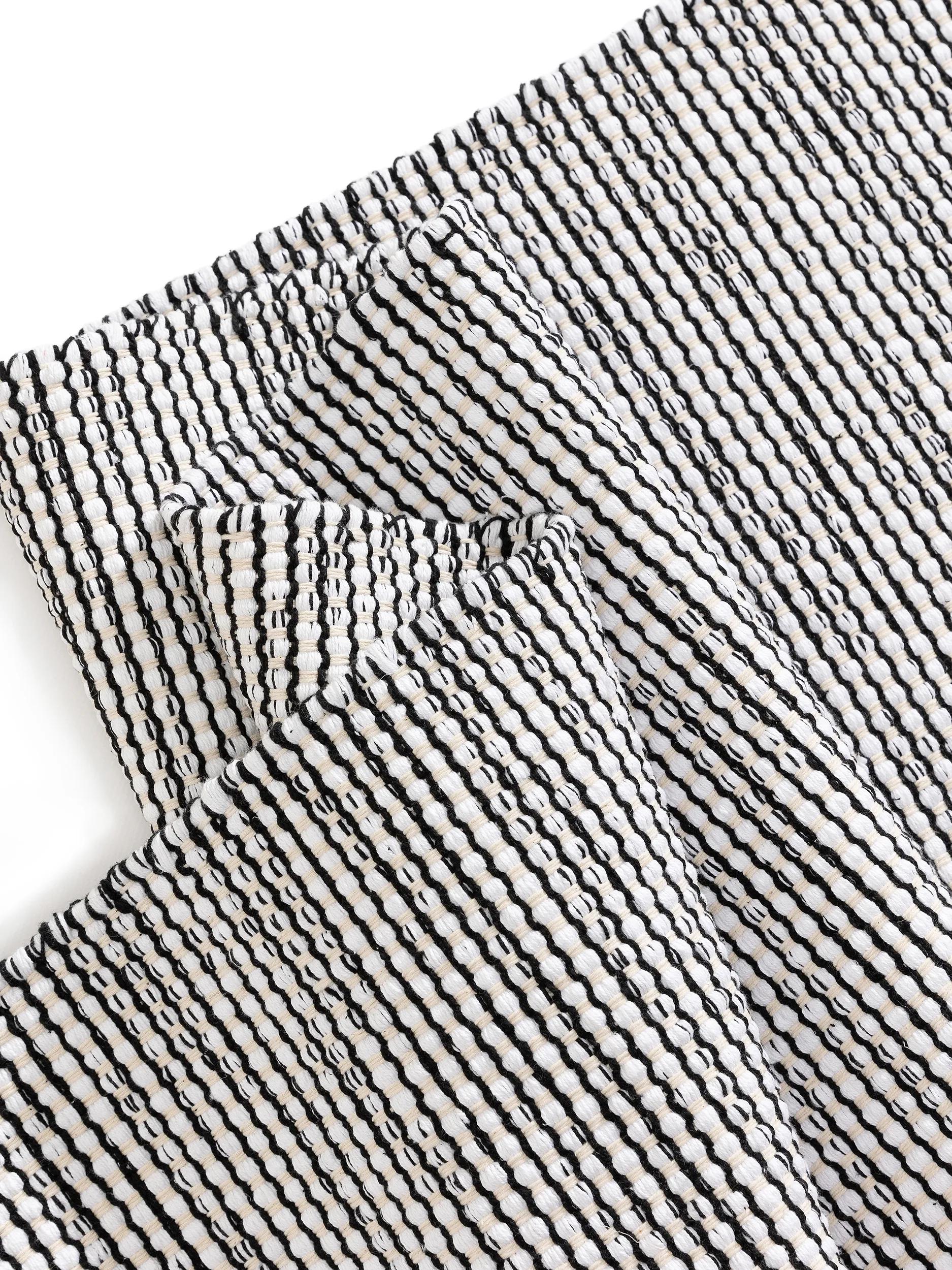 Cotton Rug Ron Beige/Black