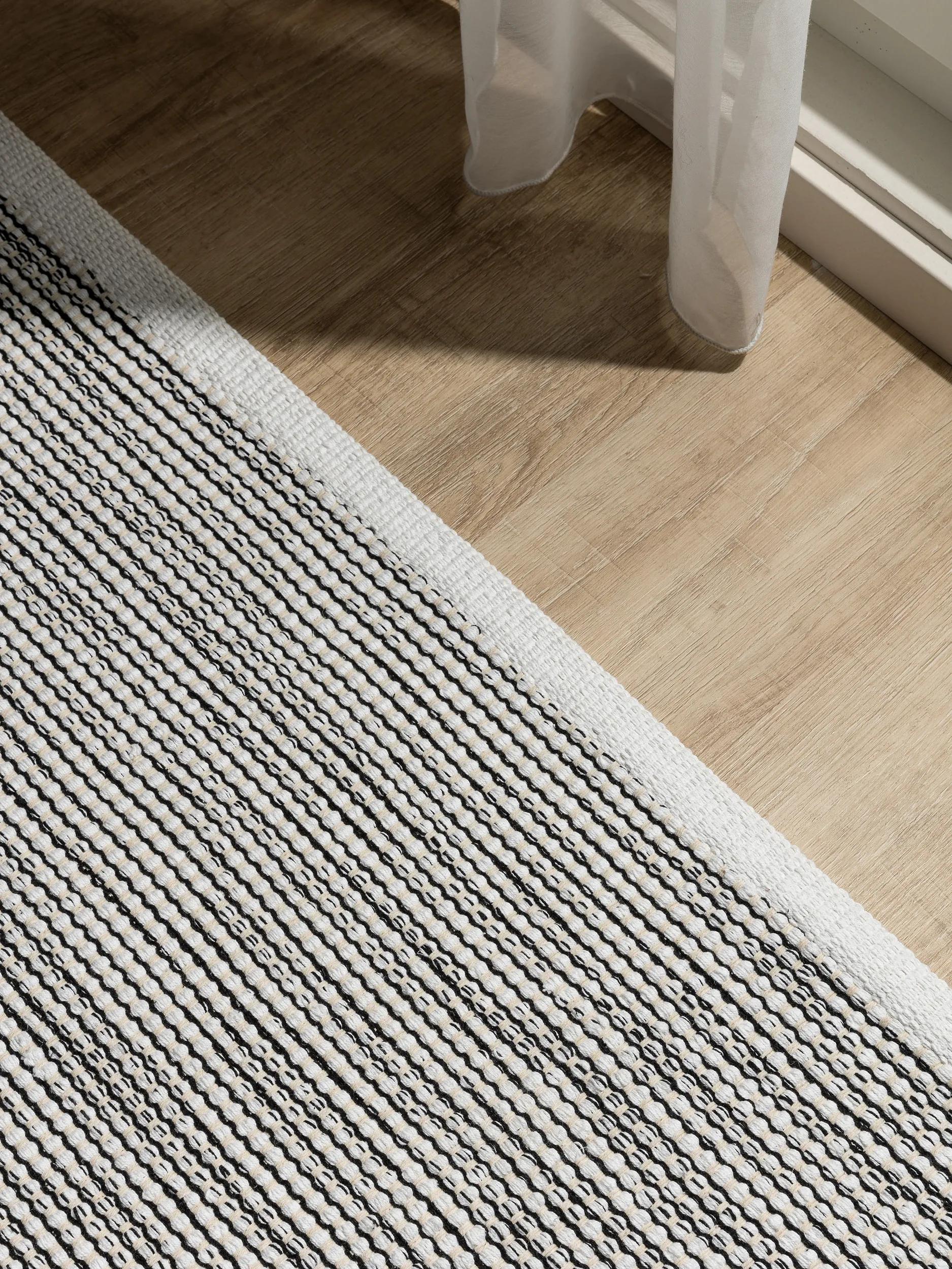 Cotton Rug Ron Beige/Black