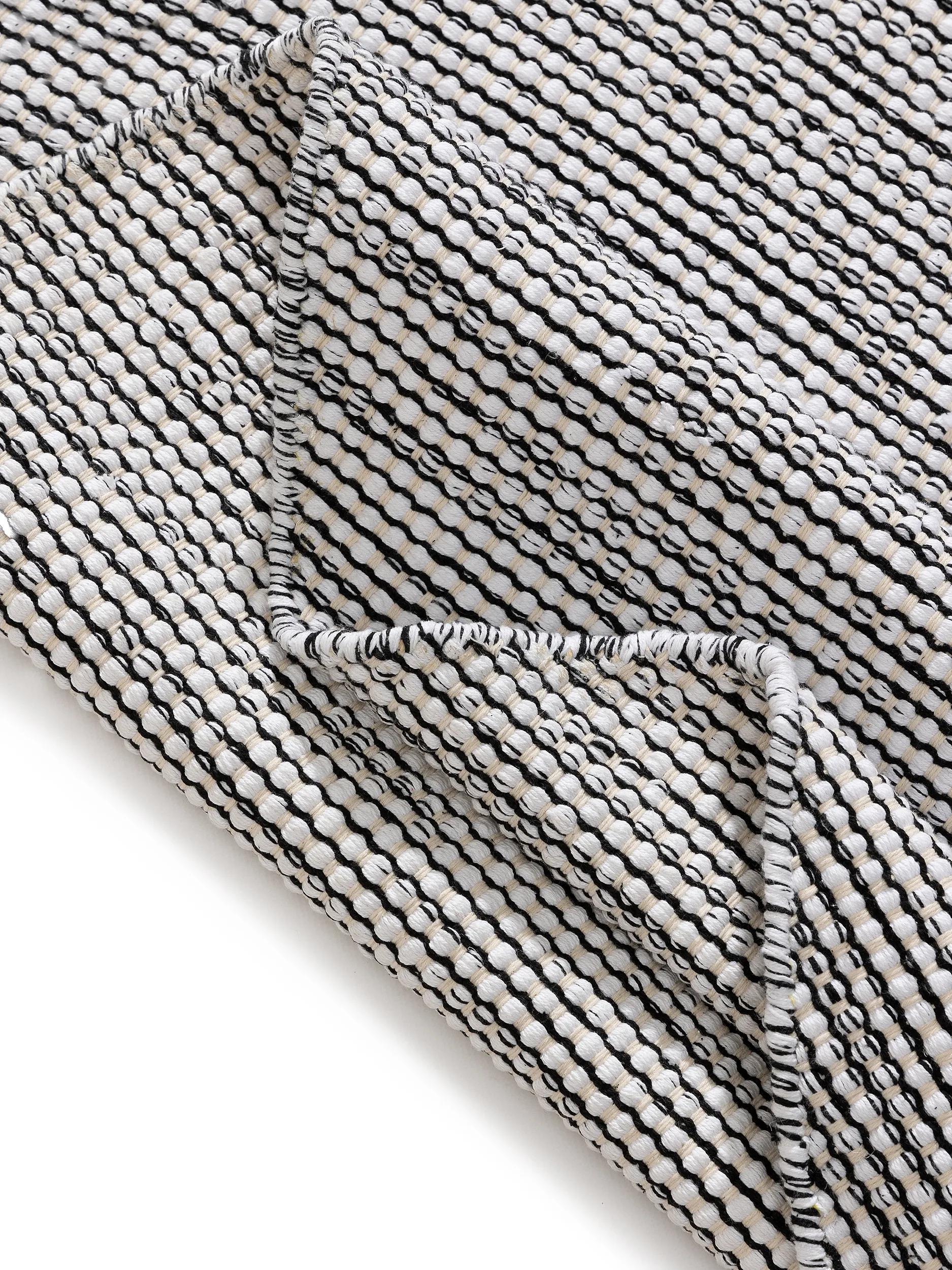 Cotton Rug Ron Beige/Black