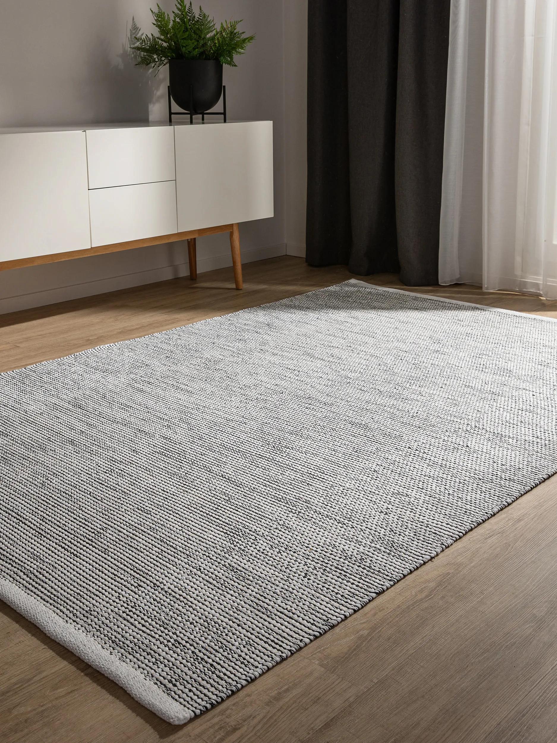 Cotton Rug Ron Beige/Black