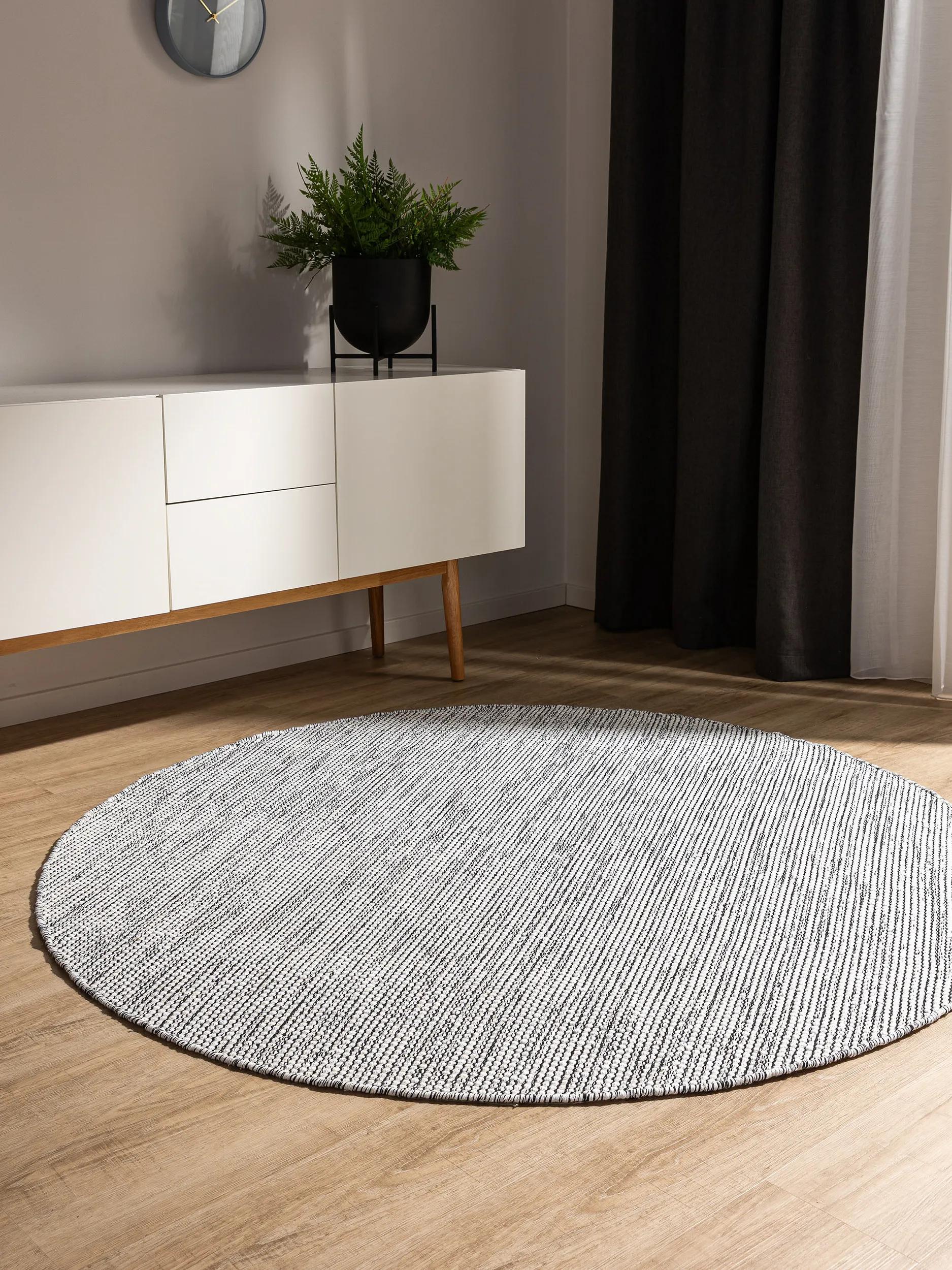 Cotton Rug Ron Beige/Black