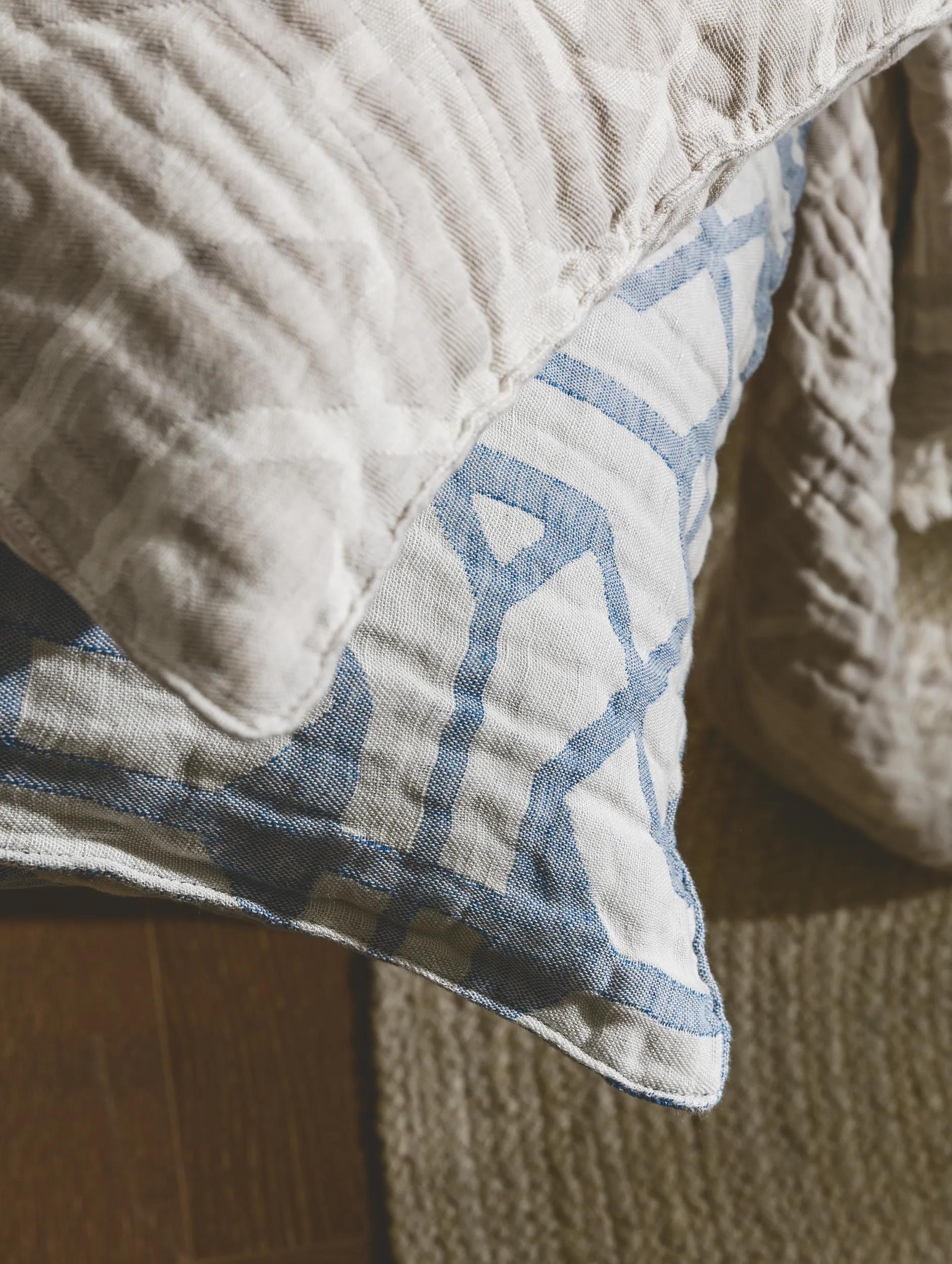 Linen mix cushion cover Sabine Blue