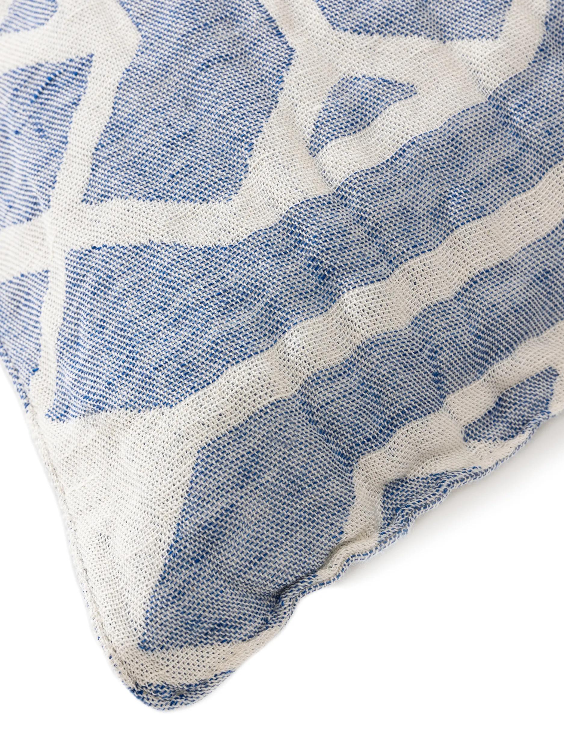 Linen mix cushion cover Sabine Blue