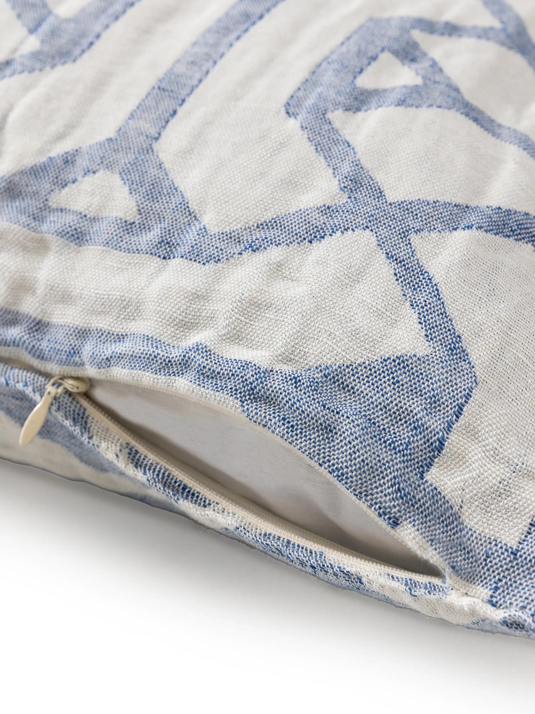 Linen mix cushion cover Sabine Blue