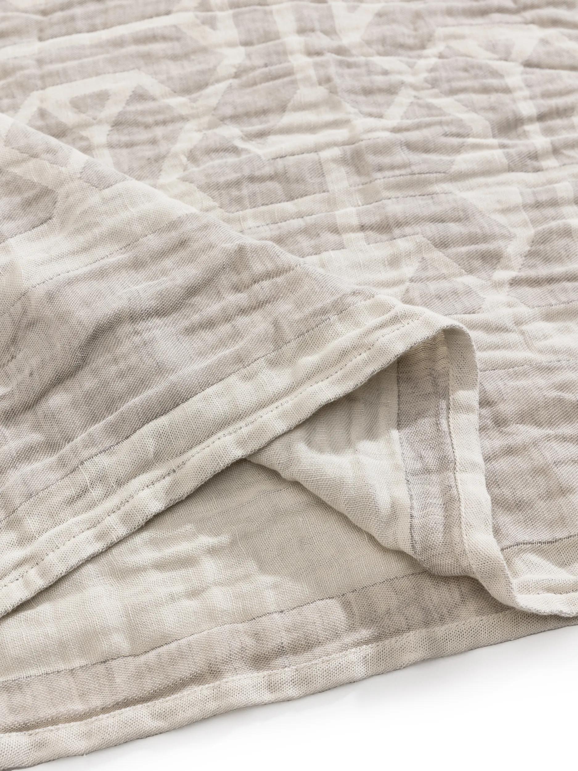 Linen mix Blanket Sabine Cream/Beige