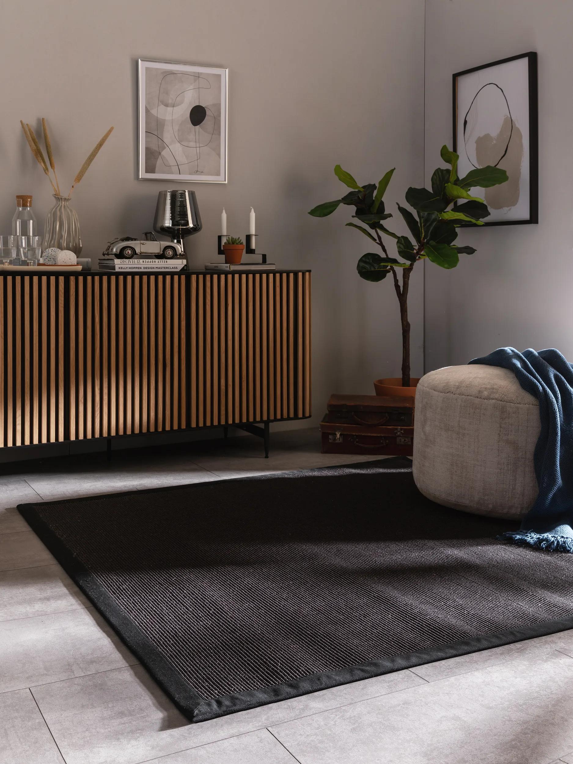 Sisal Rug Sana Black