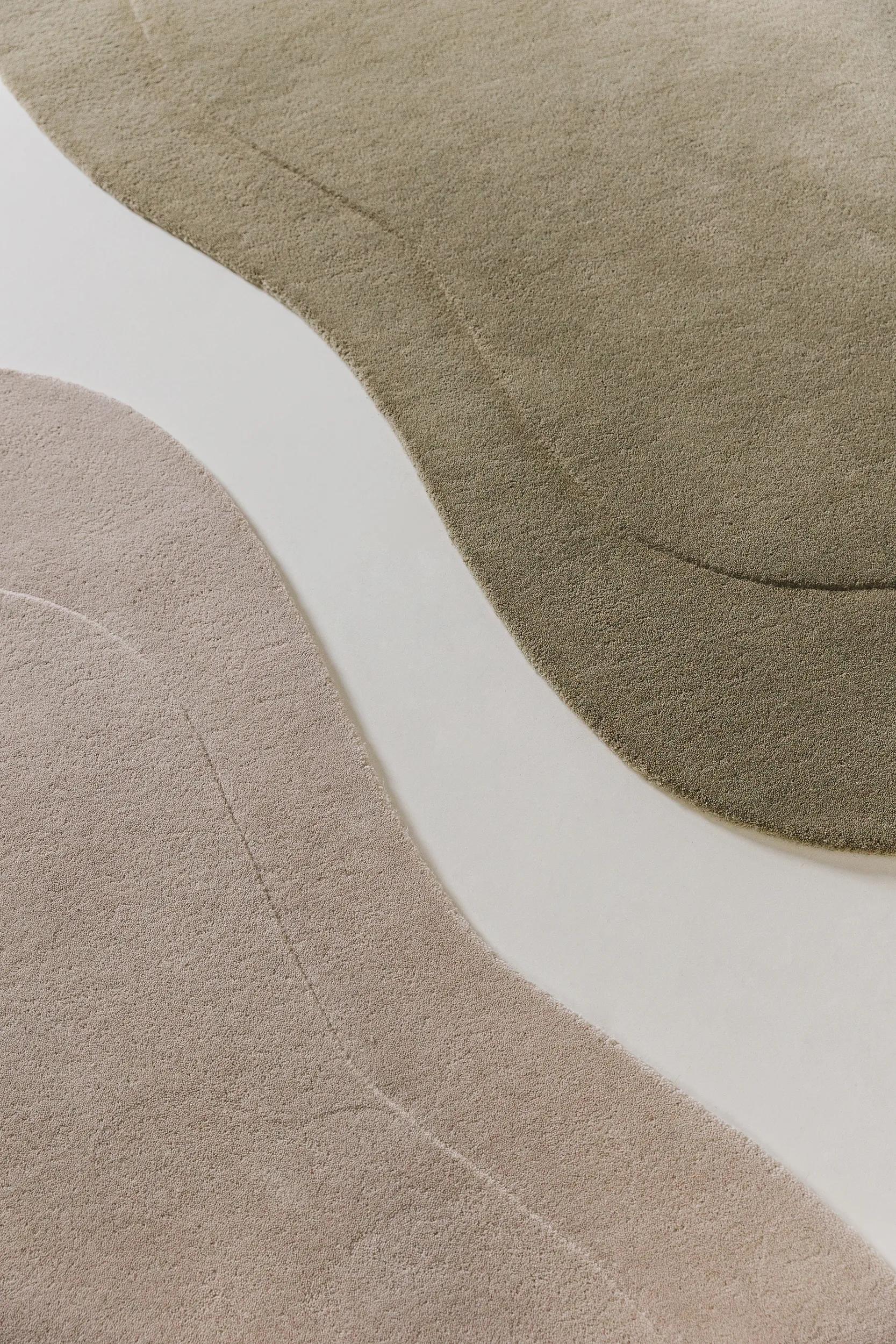 Alfombra de lana forma verde claro