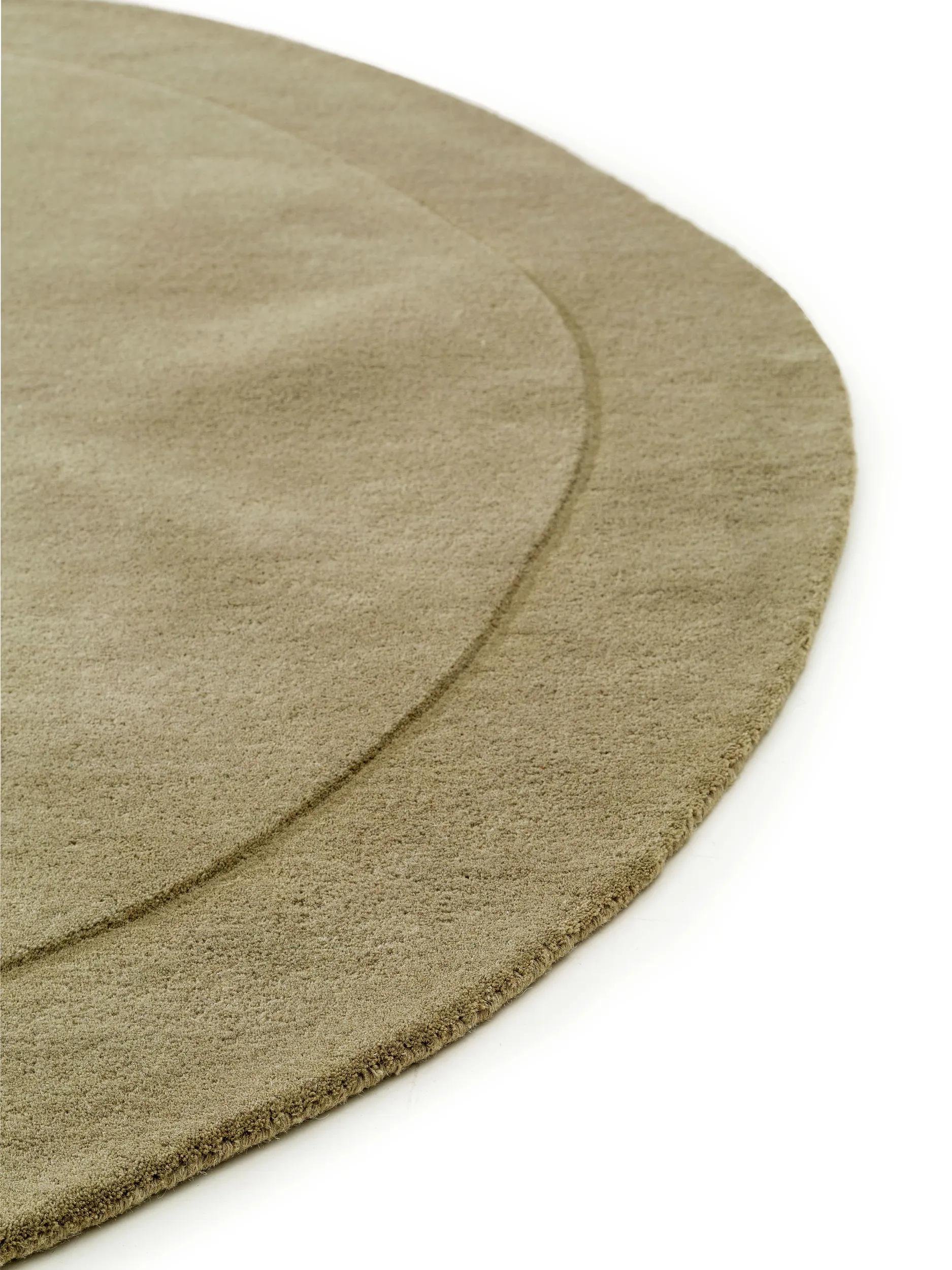 Wool Rug Shape Light Green
