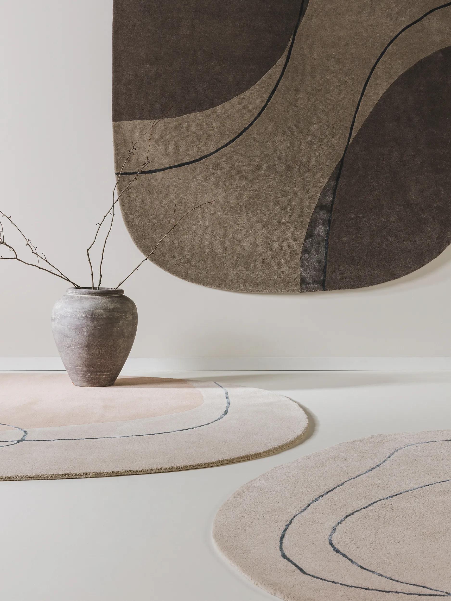 Wool Rug Shape Taupe