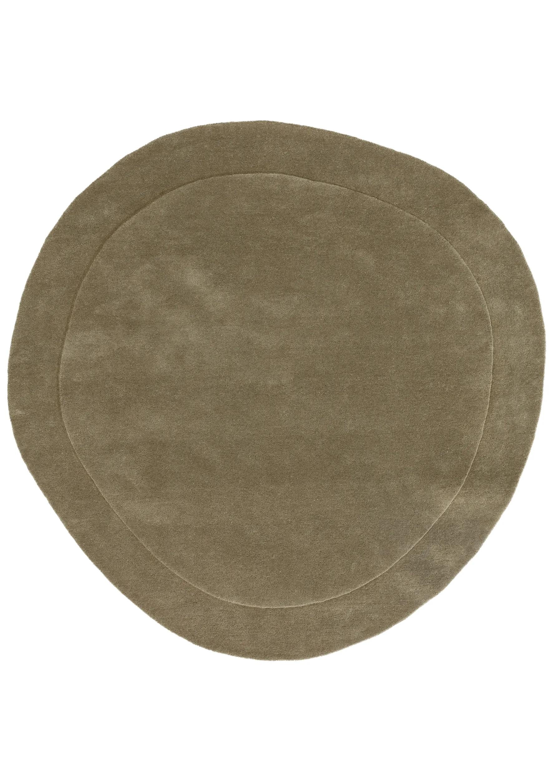 Wool Rug Shape Light Green