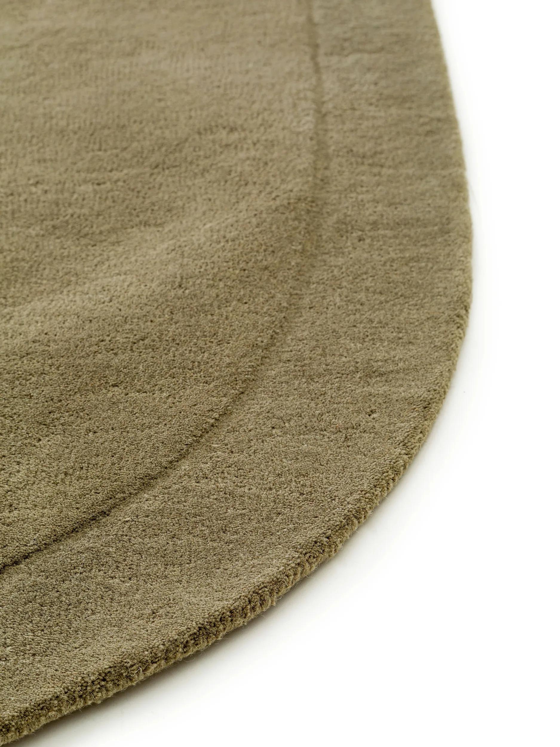 Wool Rug Shape Light Green