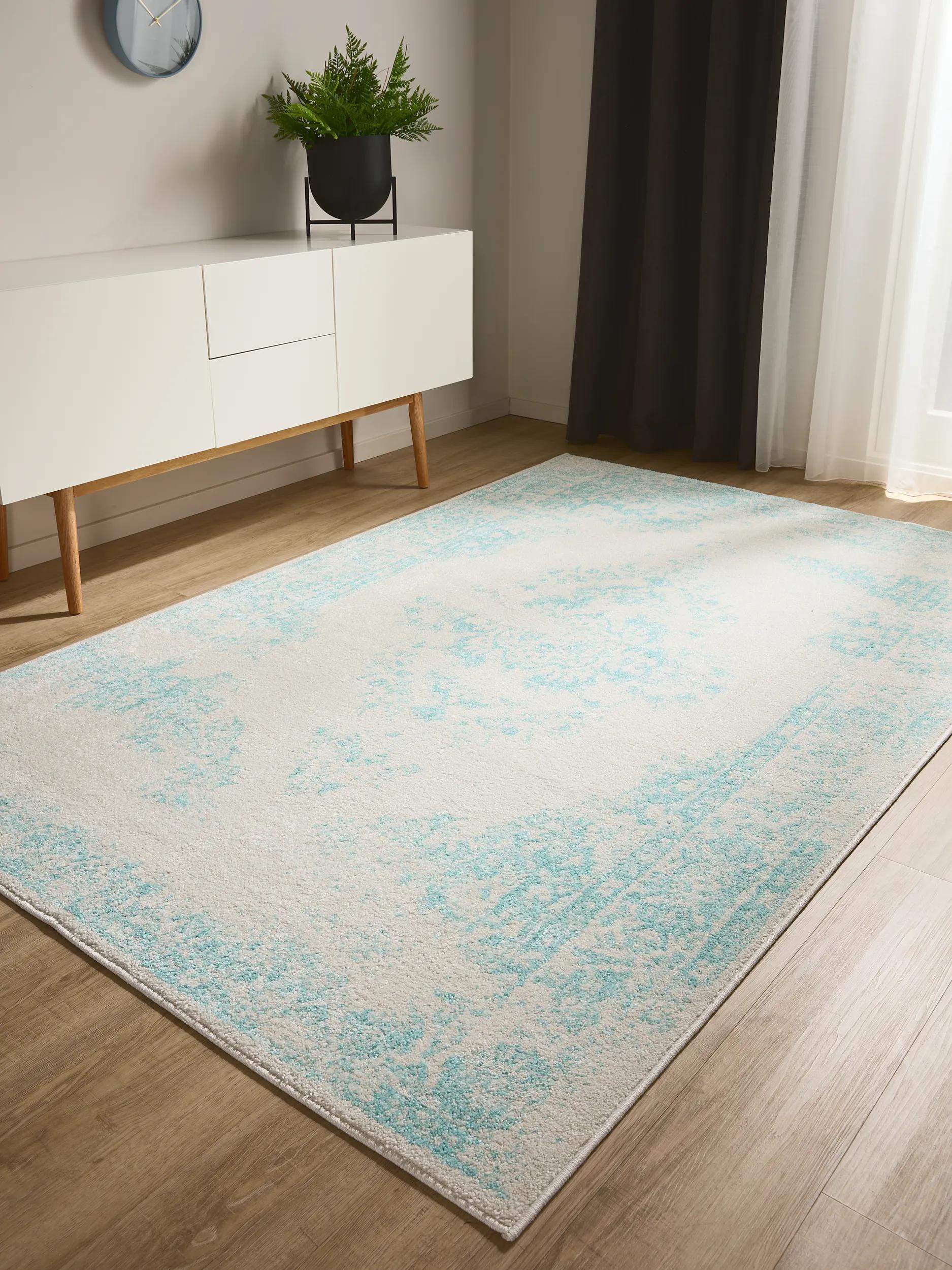 Rug Sia Cream/Turquoise
