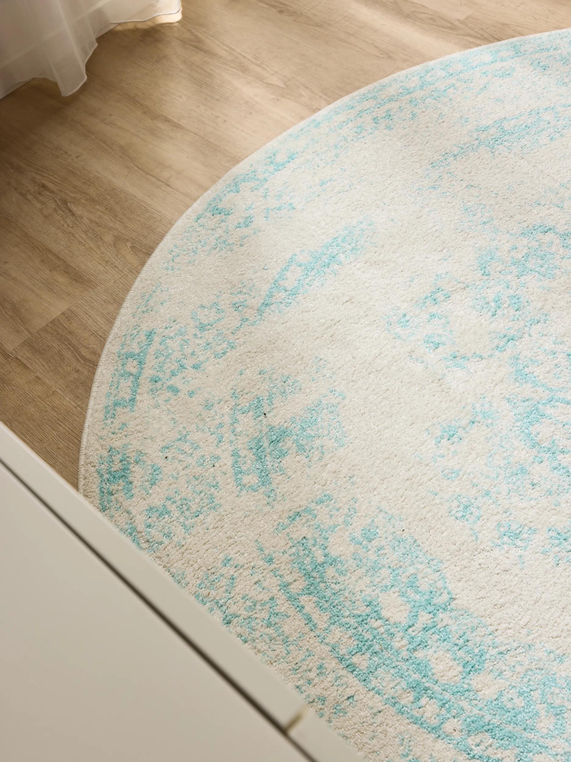 Rug Sia Cream/Turquoise