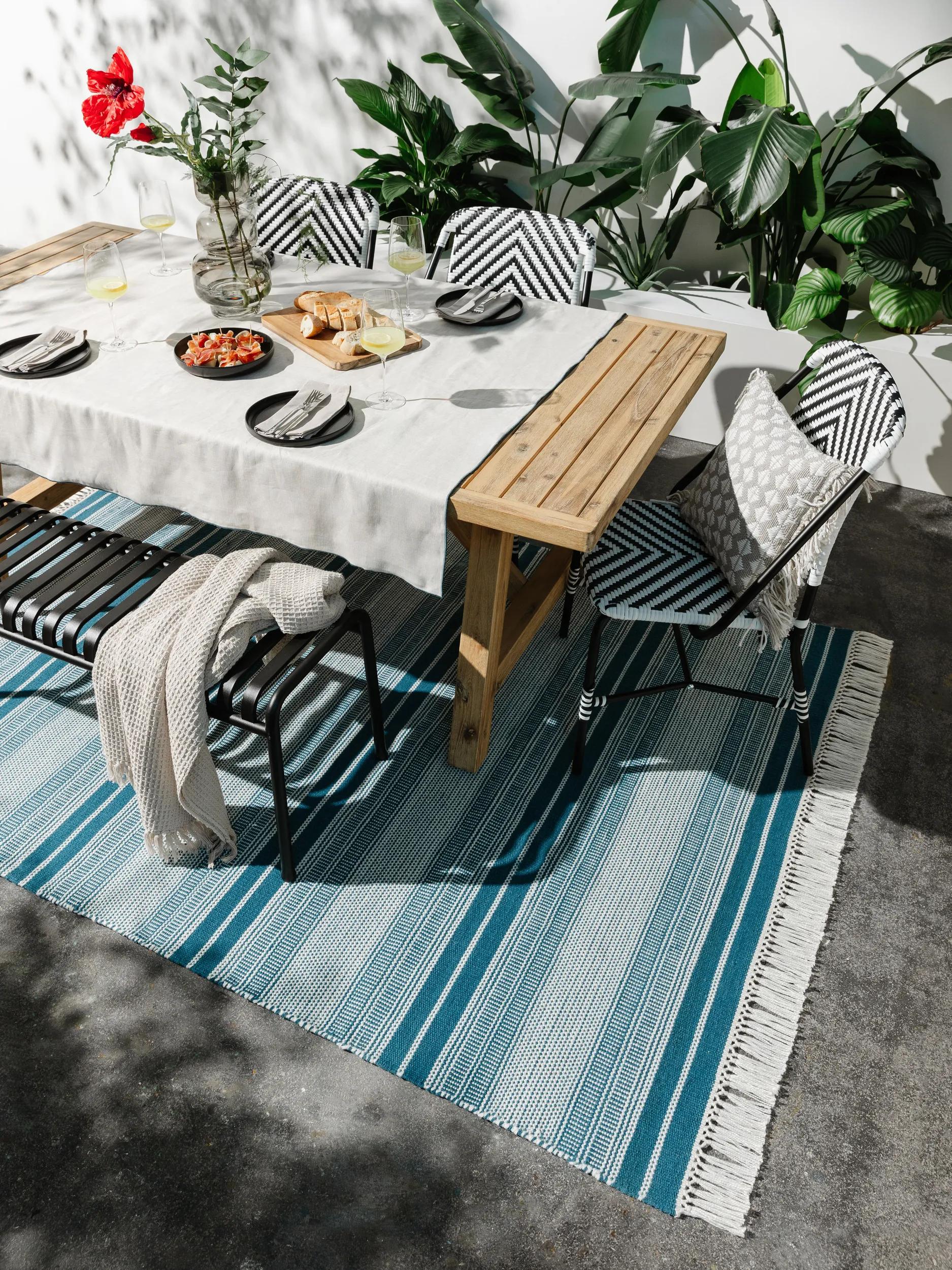 In- & Outdoor Rug Siena Petrol
