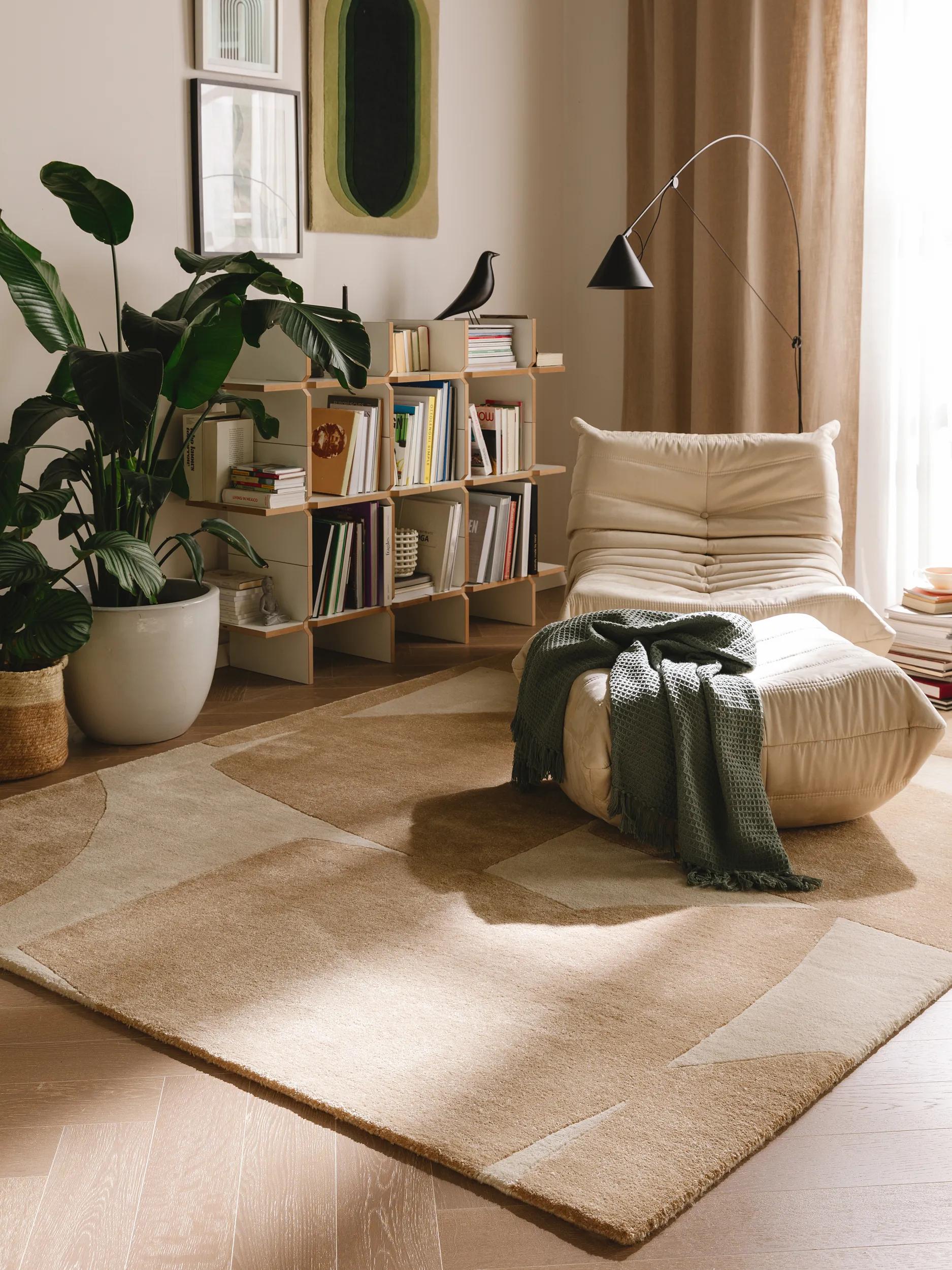 Rug made from recycled material Smilla Beige