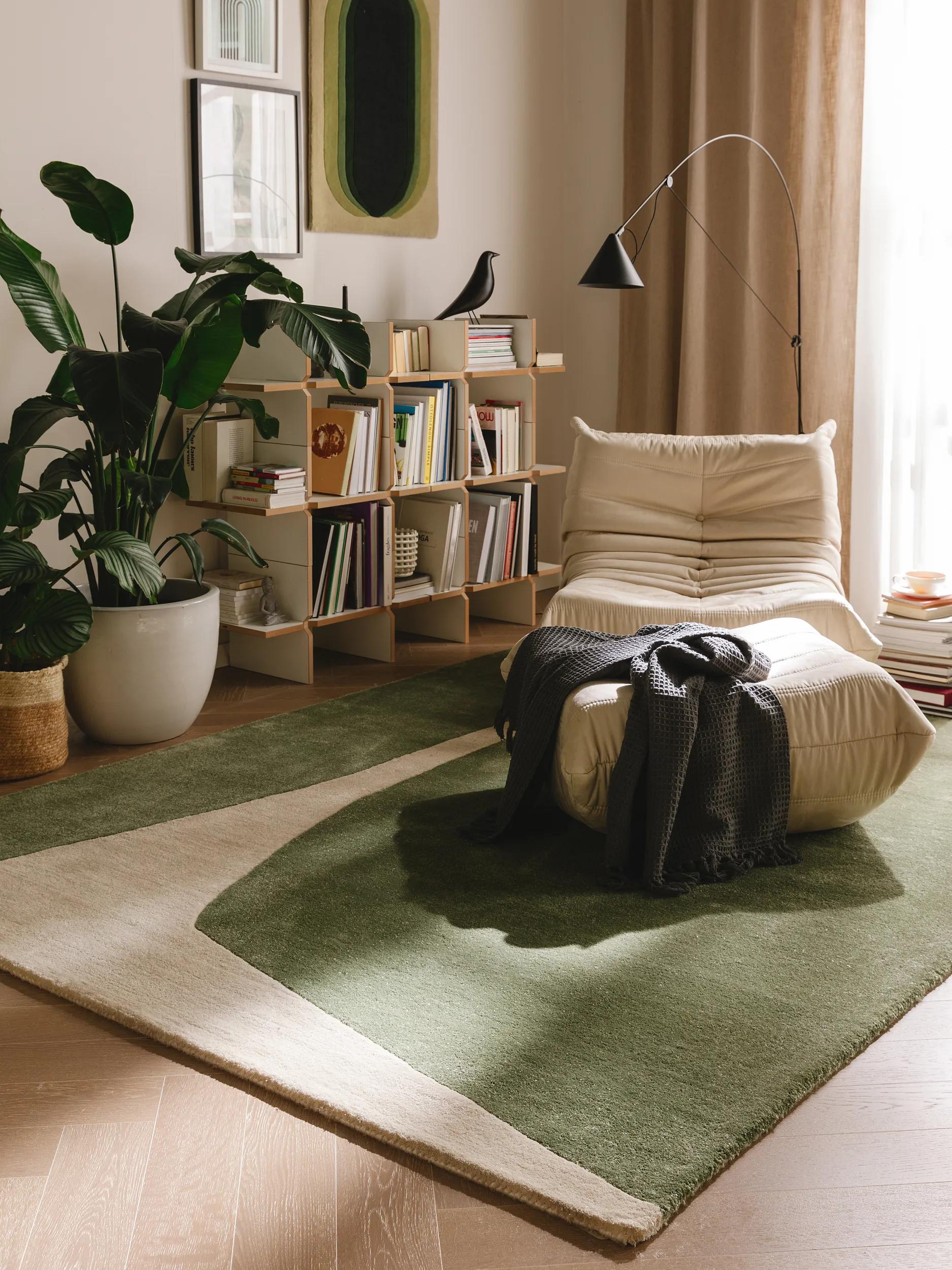 Rug made from recycled material Smilla Green