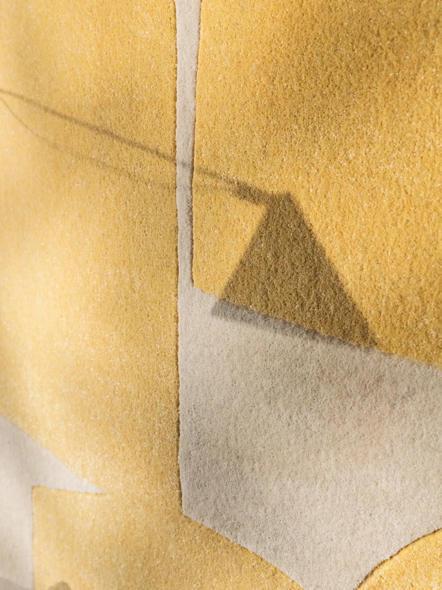 Rug made from recycled material Smilla Yellow