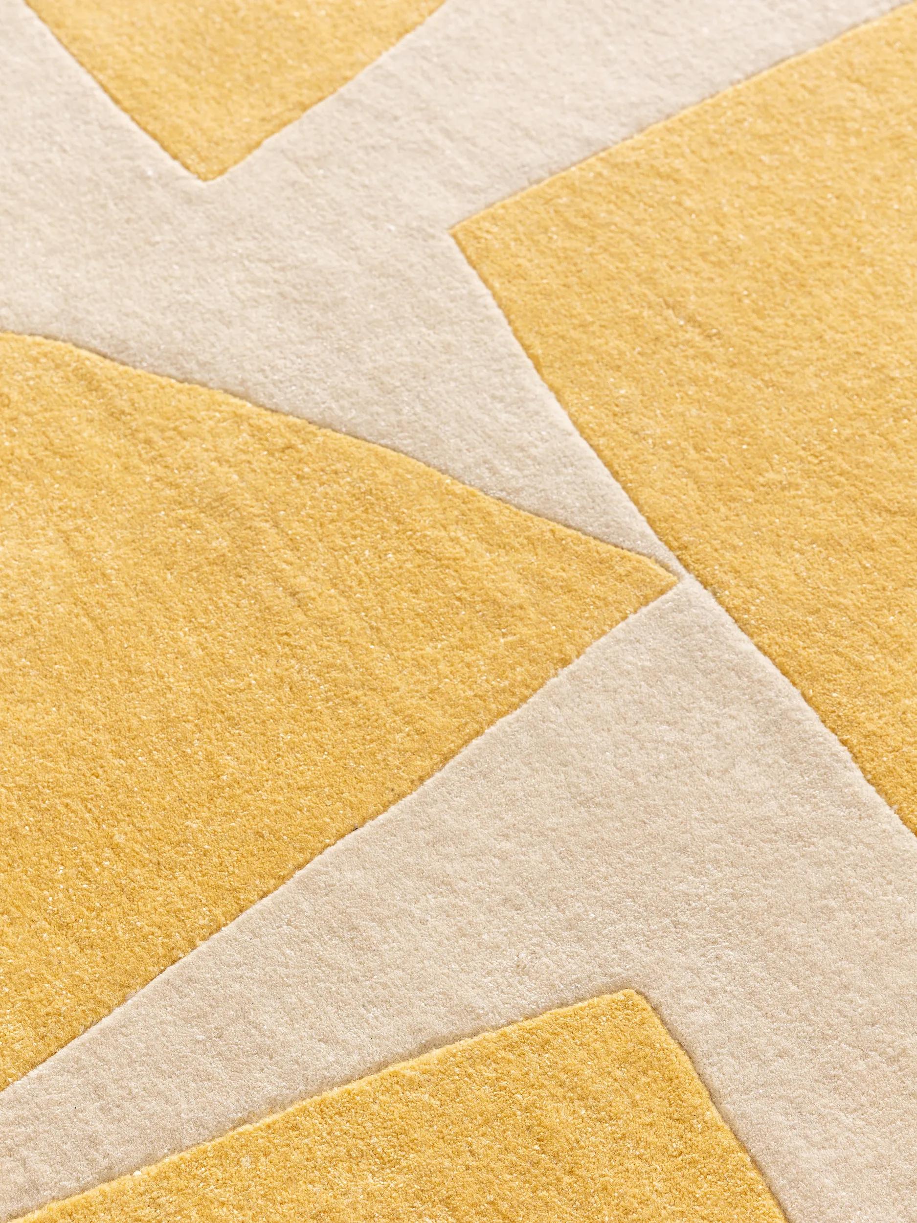 Rug made from recycled material Smilla Yellow