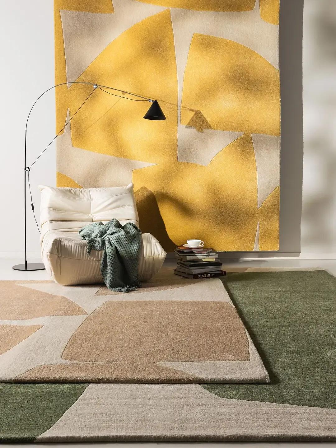 Rug made from recycled material Smilla Yellow
