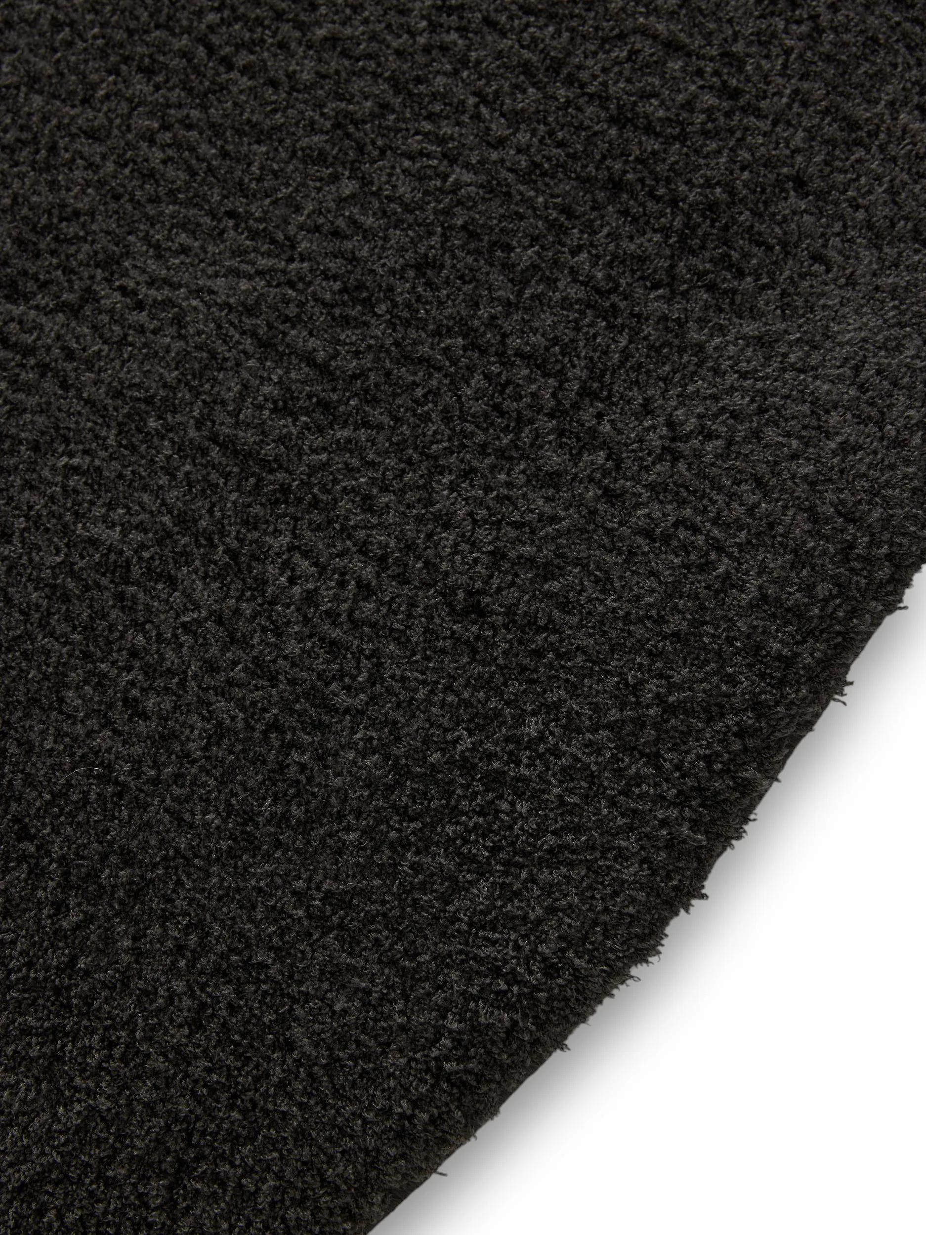 Shaggy Round Rug Soda Black